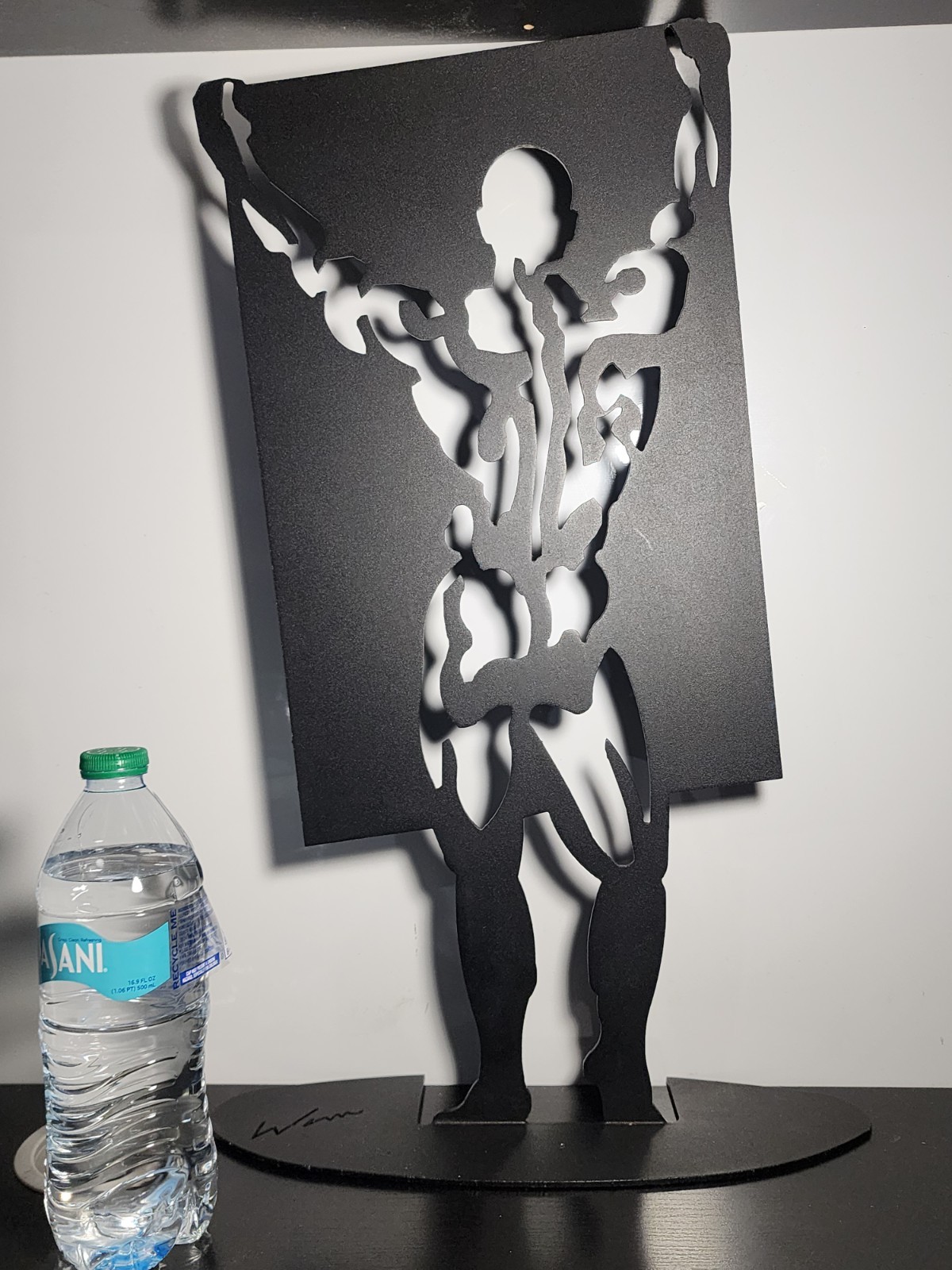 BLACK STEEL ART 20&Prime; BODY SCULPTURE BY WIM GRIFFITH