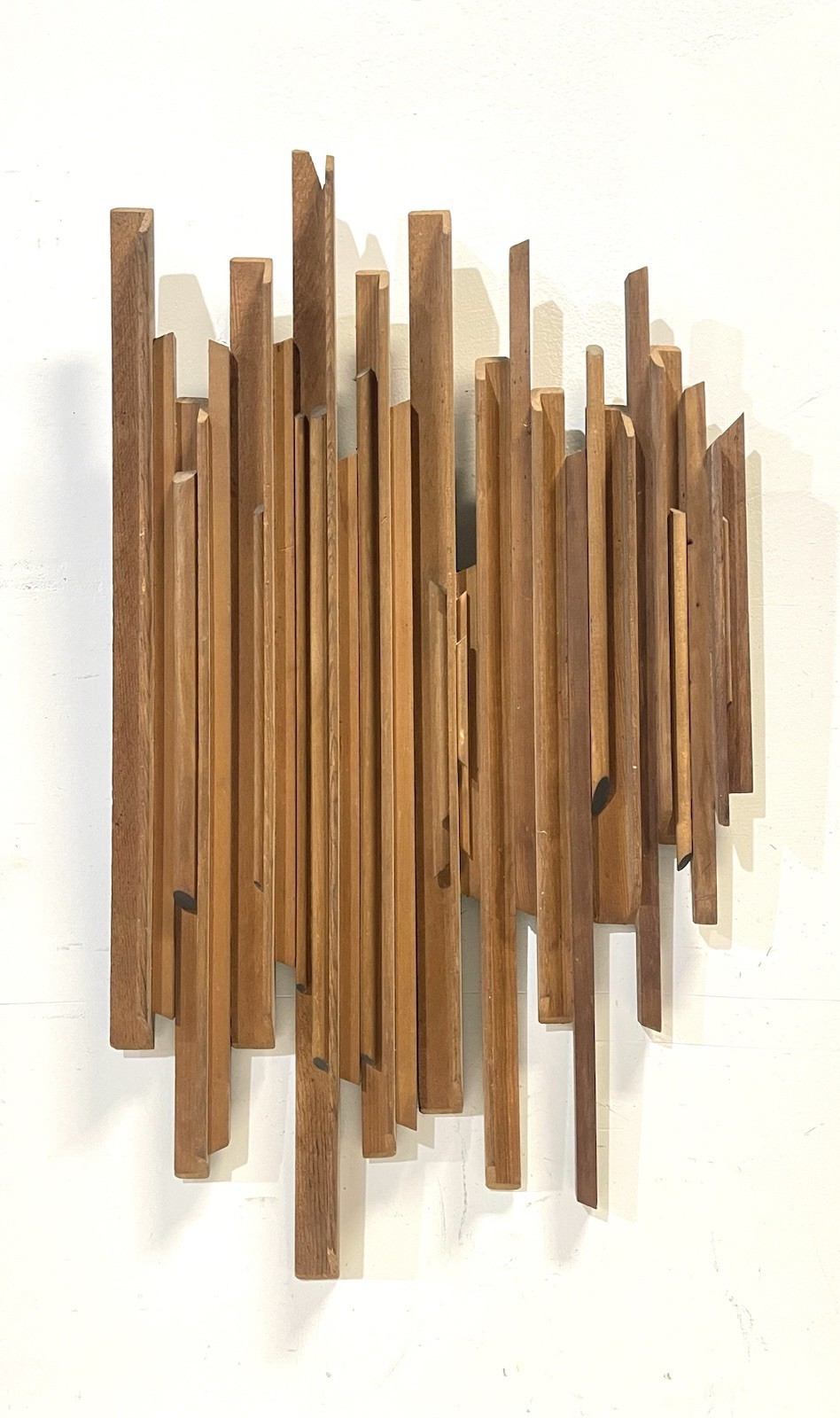 Vintage MCM Wood Wall Art Sculpture