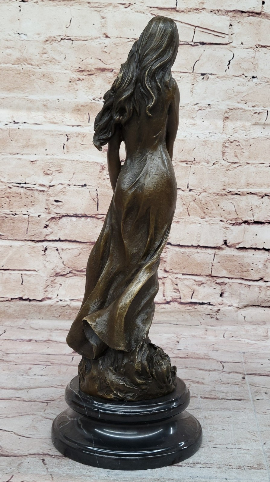 Flora Roman Goddess of Spring and Flowers Bronze Sculpture with Classical Female