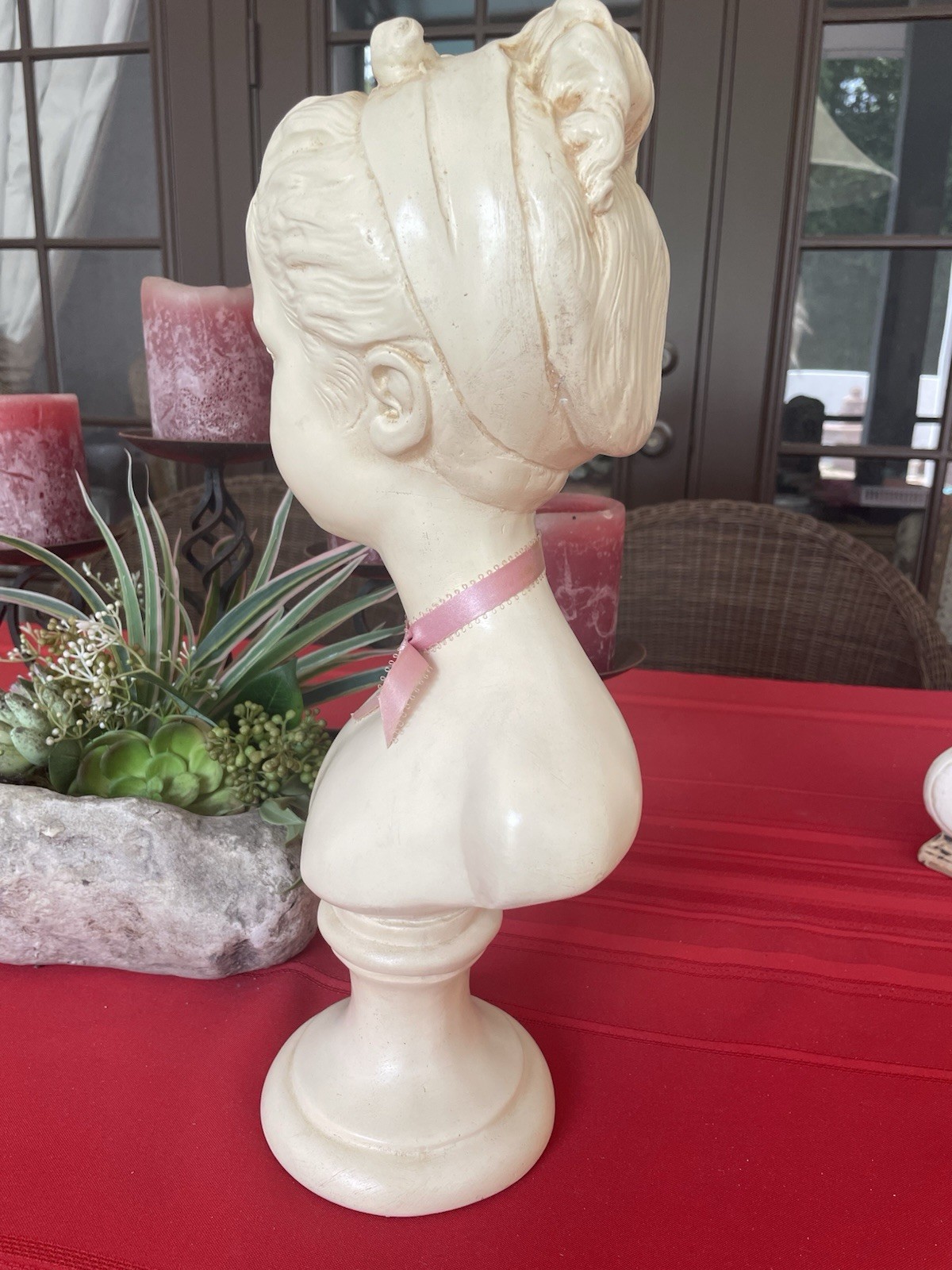 Reproduction 20th Century Bust Ceramic Jean Antoine Houdon 16”