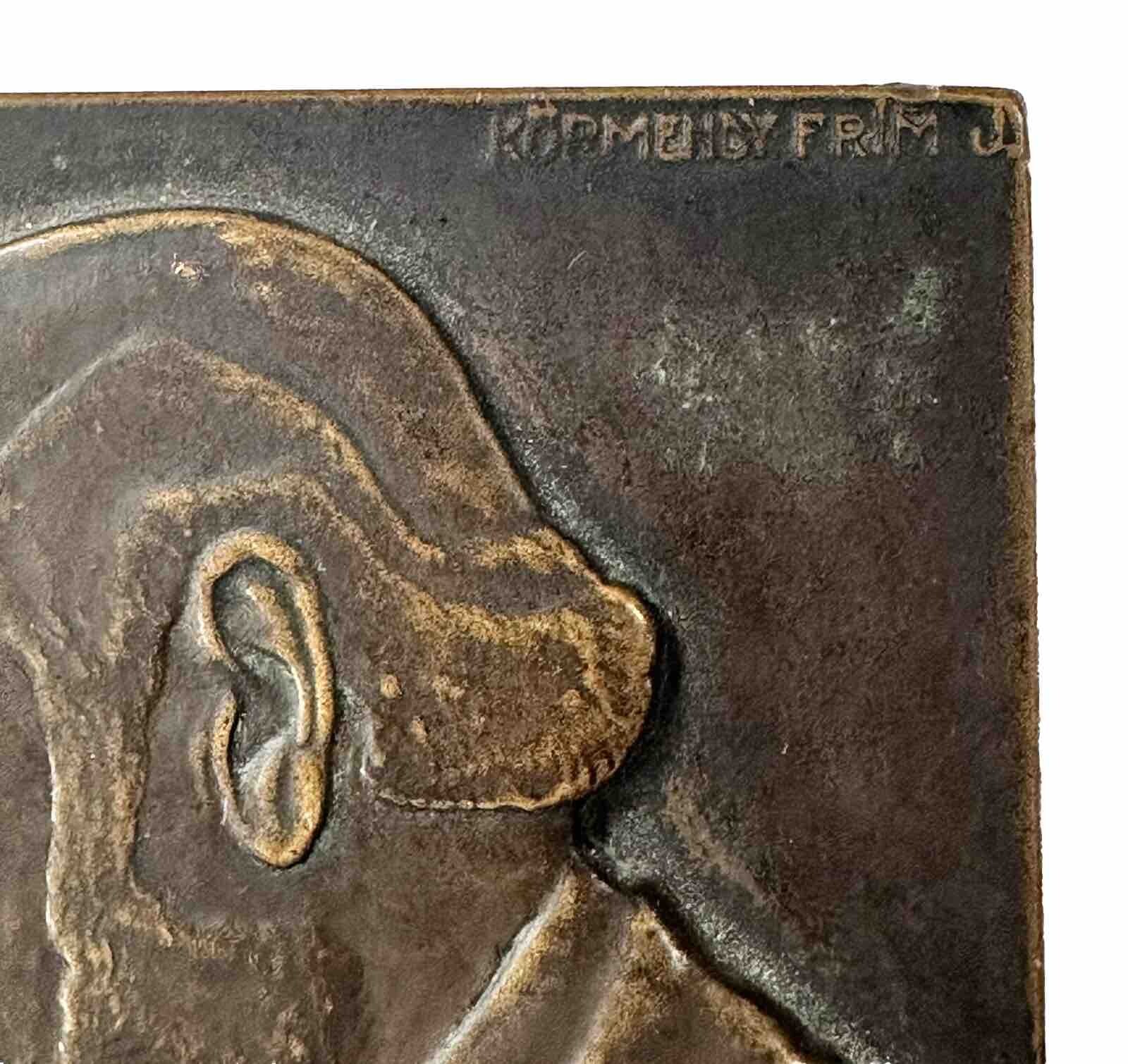 Bronze Plaque Of Ármin Vámbéry 1912 by Sculptor Jenő Körmendi-Frim