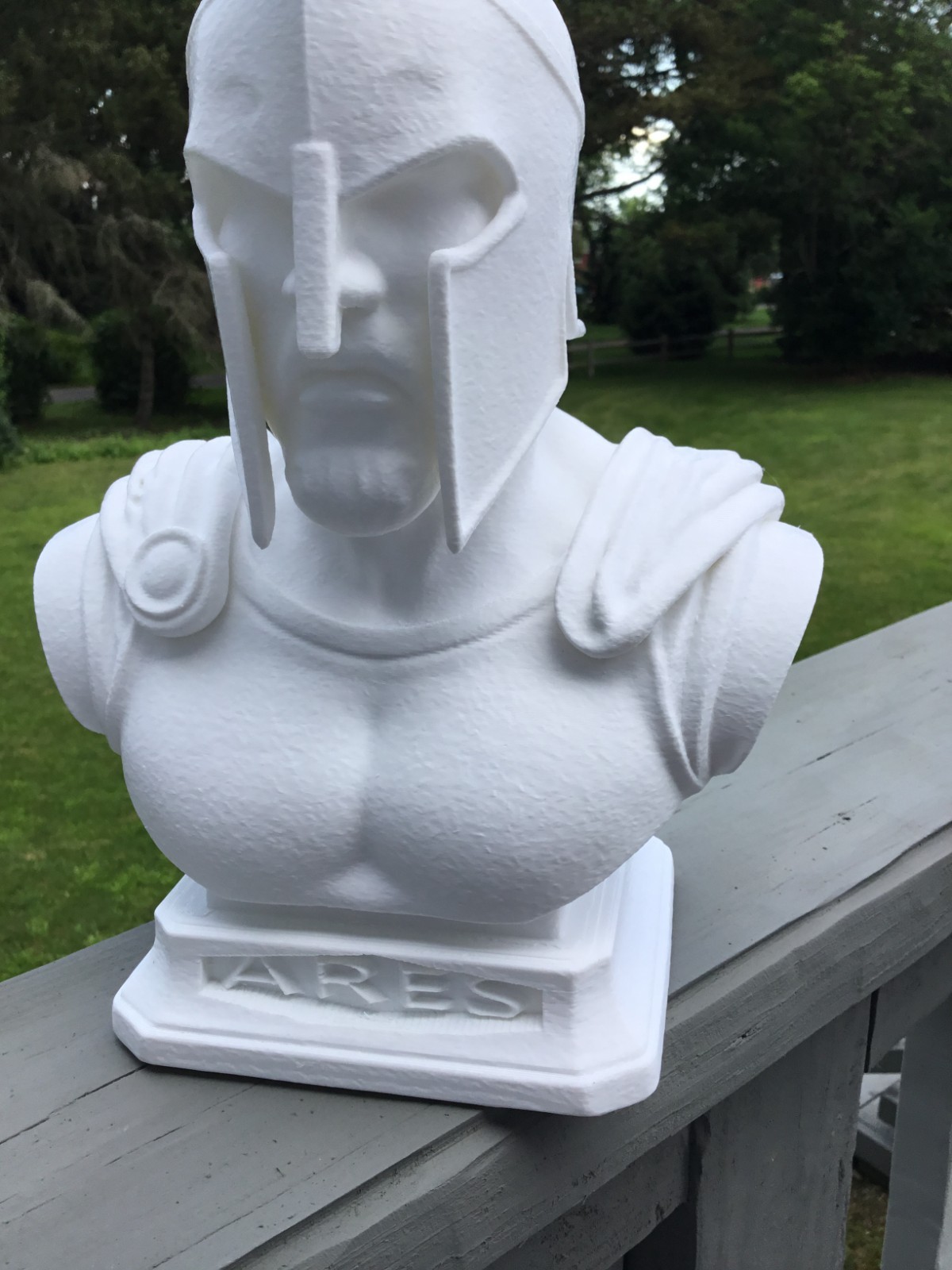 Custom 13&Prime; Ares God of War Bust Spartan Helmet Sculpture Greek Mythology Art