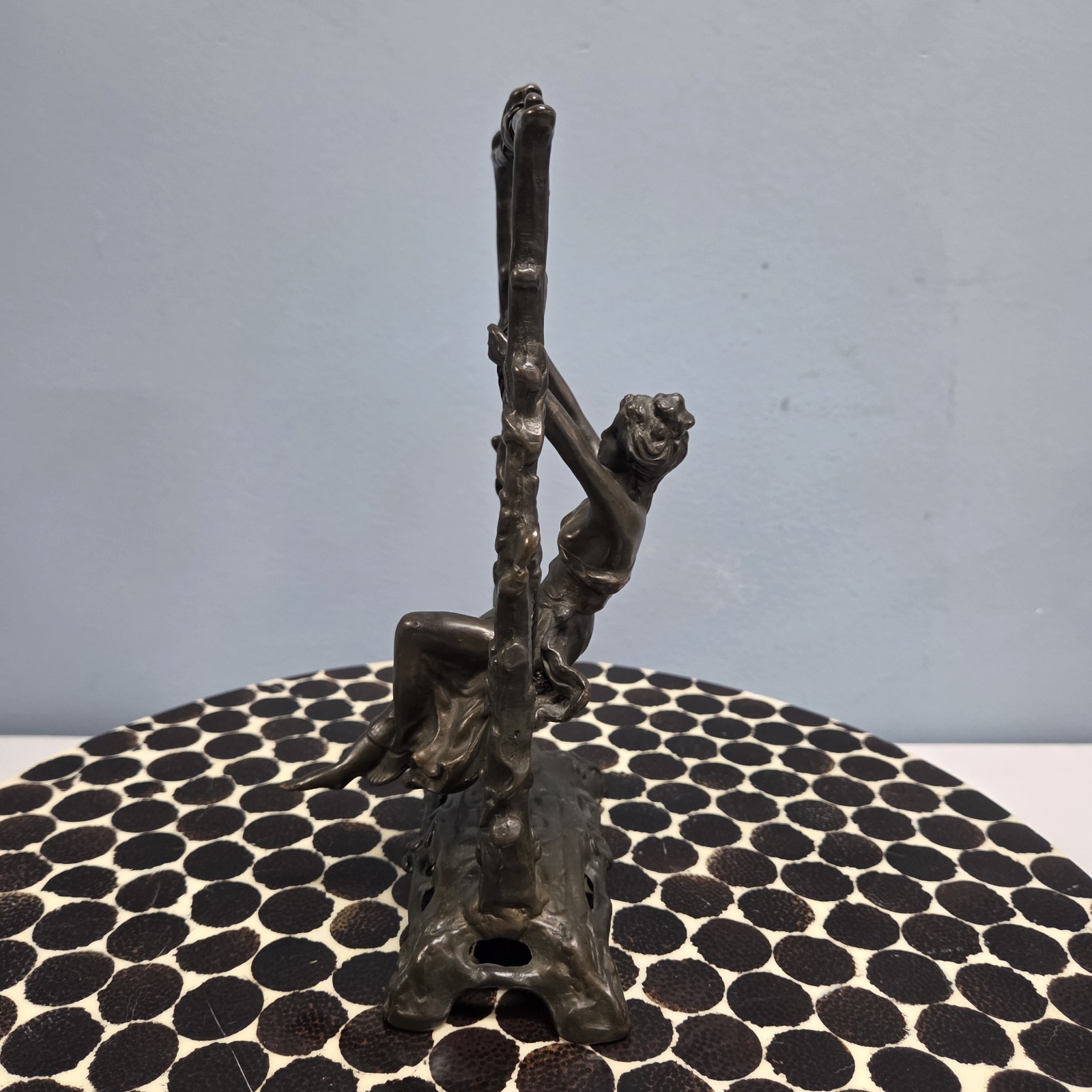 Vtg Art Nouveau Auguste Moreau Lady Girl On A Swing Bronze. Very Nice Casting!