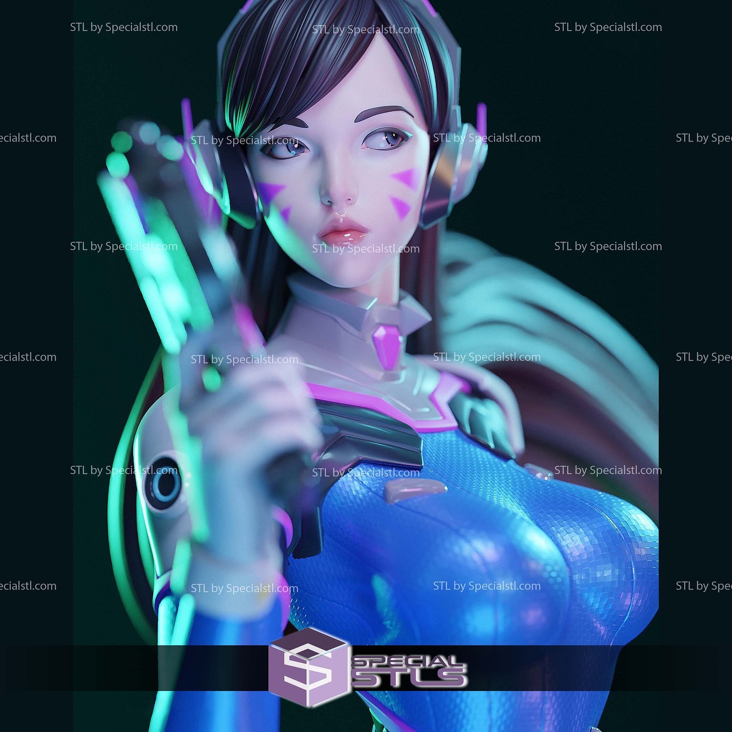 Dva Overwatch Sexy Figure V3! Printed 16k Res! HandPainted or Unpainted!