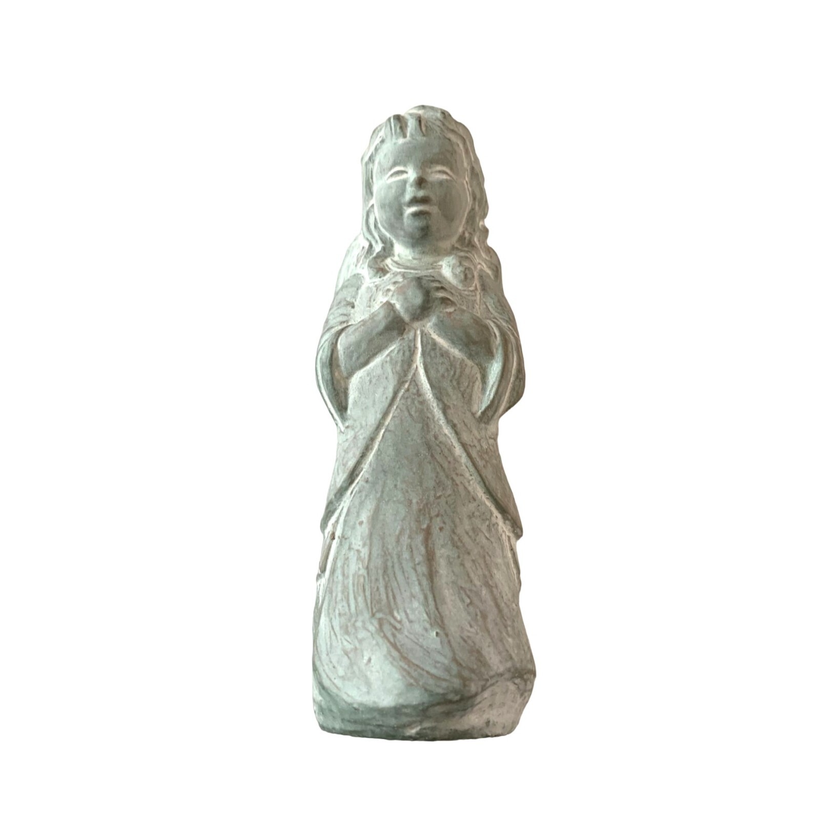 Isabel Bloom Art Sculpture Figure Girl Angel Peace 2001 Praying 7 in Tall concre