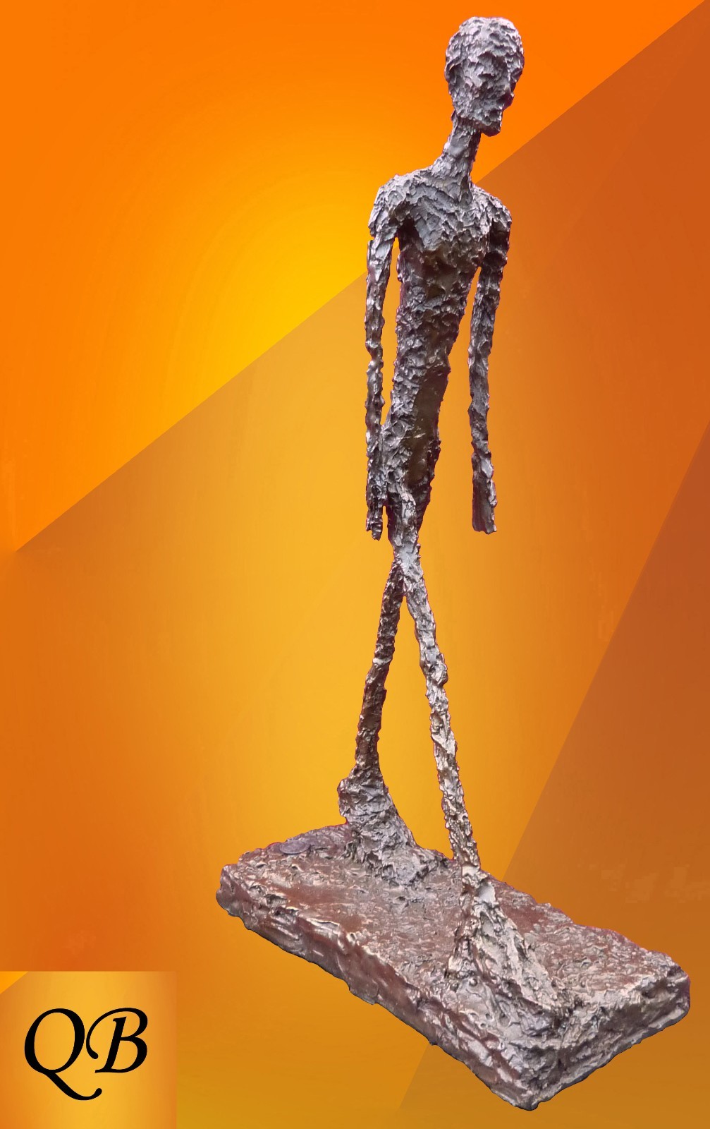 ART DECO GIACOMETTI WALKING MAN BRONZE FIGURINE SCULPTURE STATUE MODERN FIGURE