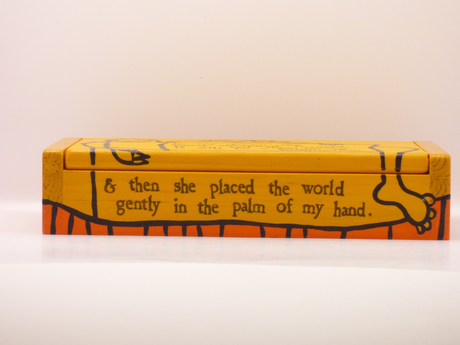 BRIAN ANDREAS FOLK ART WOOD SCULPTURE STORY PEOPLE 2001 SIGNED 20&Prime; x 11&Prime;