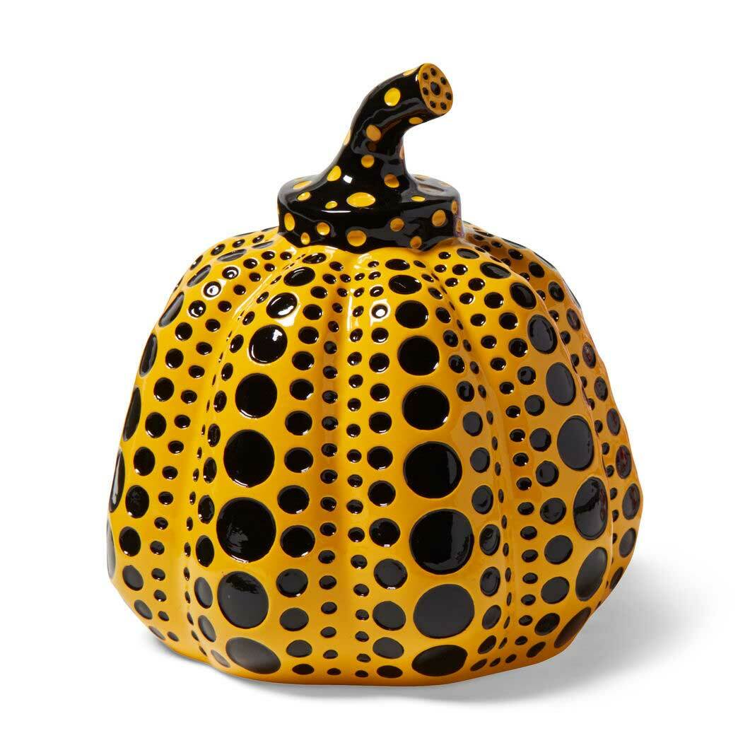 Yayoi Kusama object pumpkin Yellow Japan Artist Sculpture Authentic