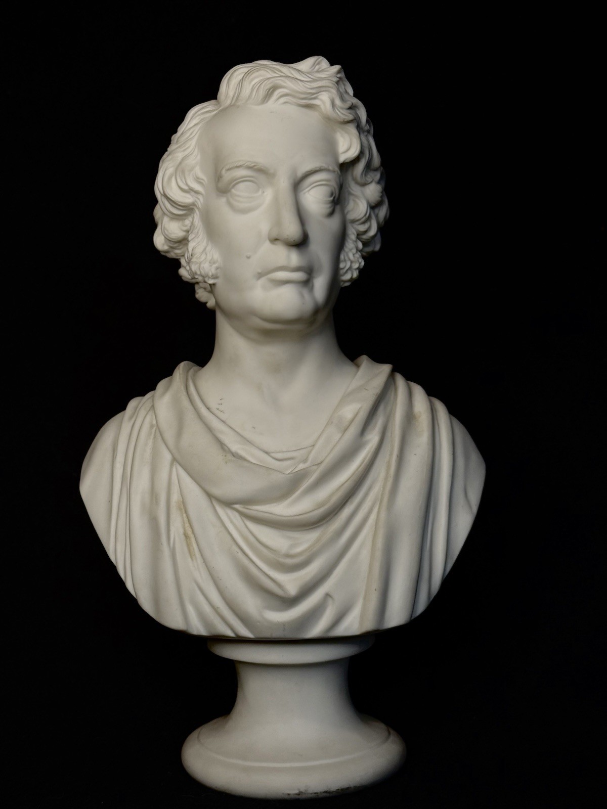 Antique Parian CHARLES SUMNER Civil War Abolitionist Bisque Portrait Bust Statue