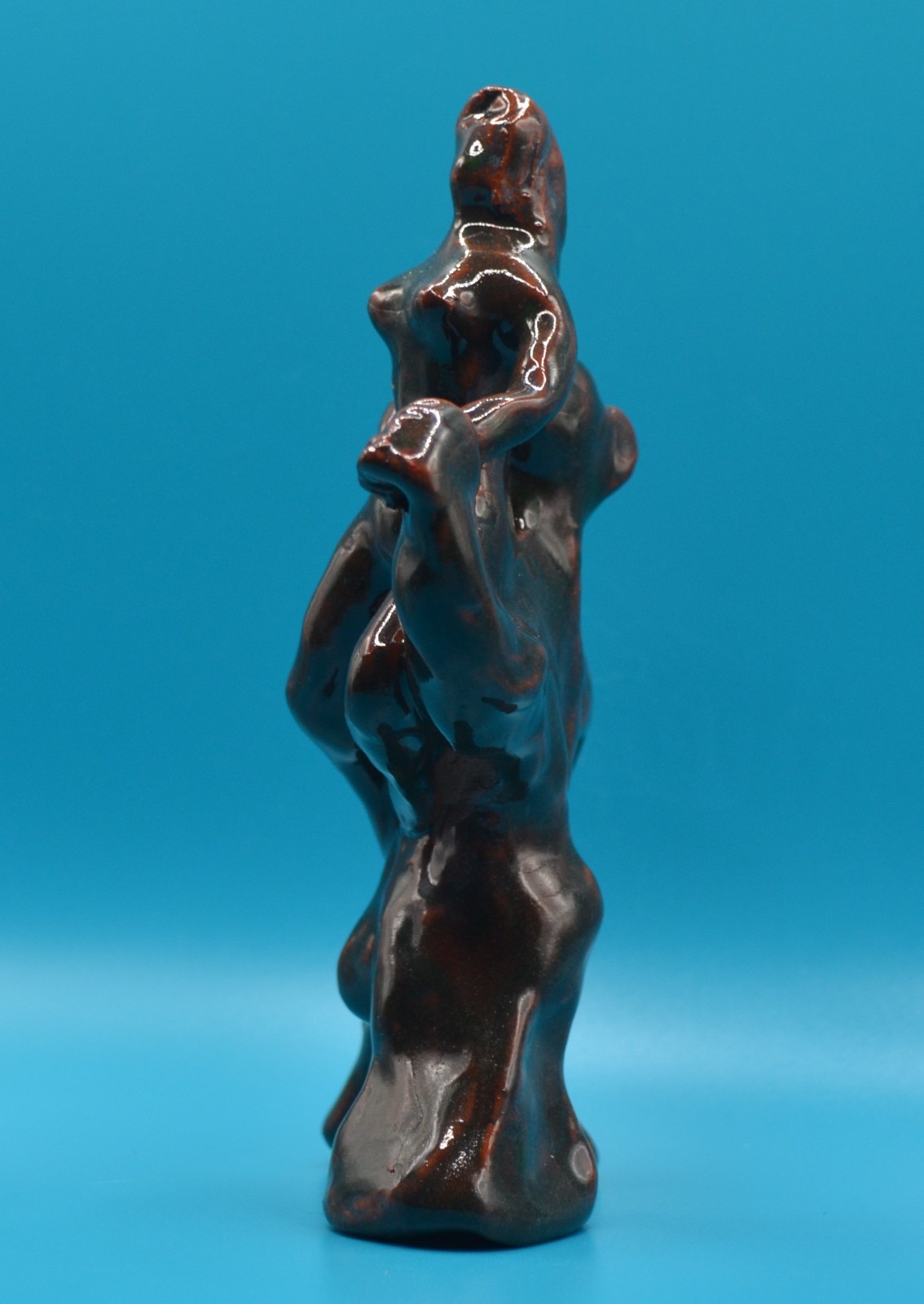 « Happy People » – Expensive Original Clay sculpture, hand made & glazed.