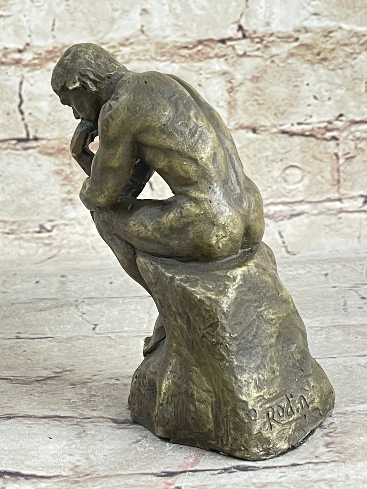 Hot Cast Bronze Realism Art Noveau Sculpture The Thinker Thinking Man Artwork