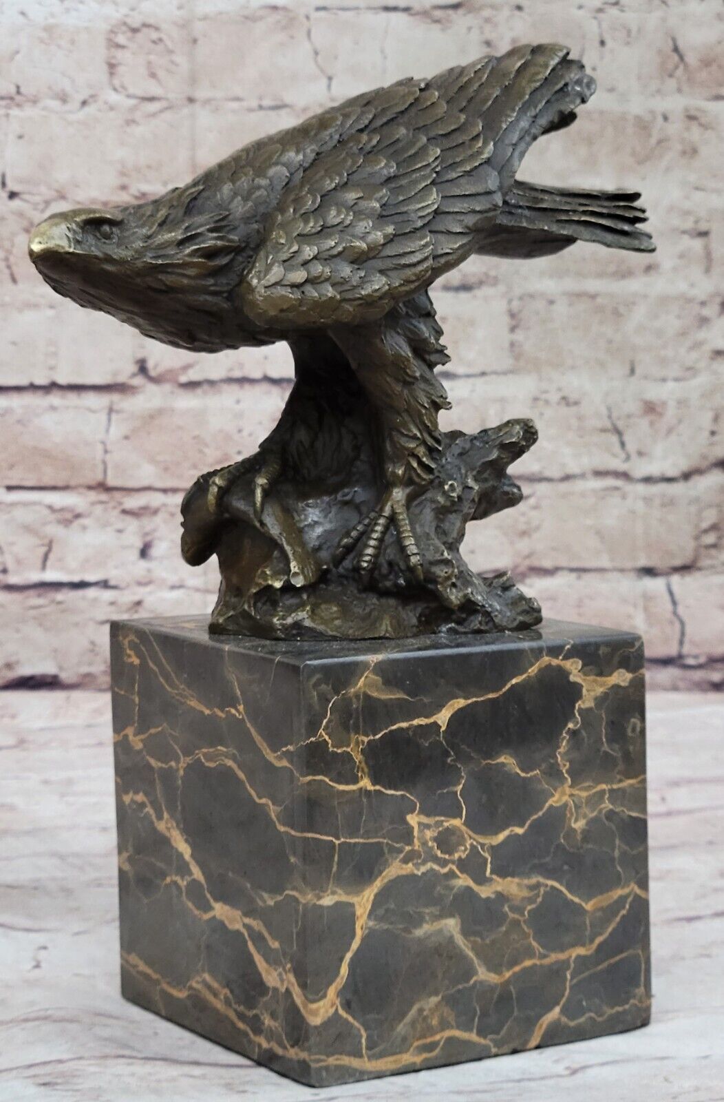 Art Deco Vienna Bronze Falcon American Eagle Bronze Sculpture Statue Artwork Art