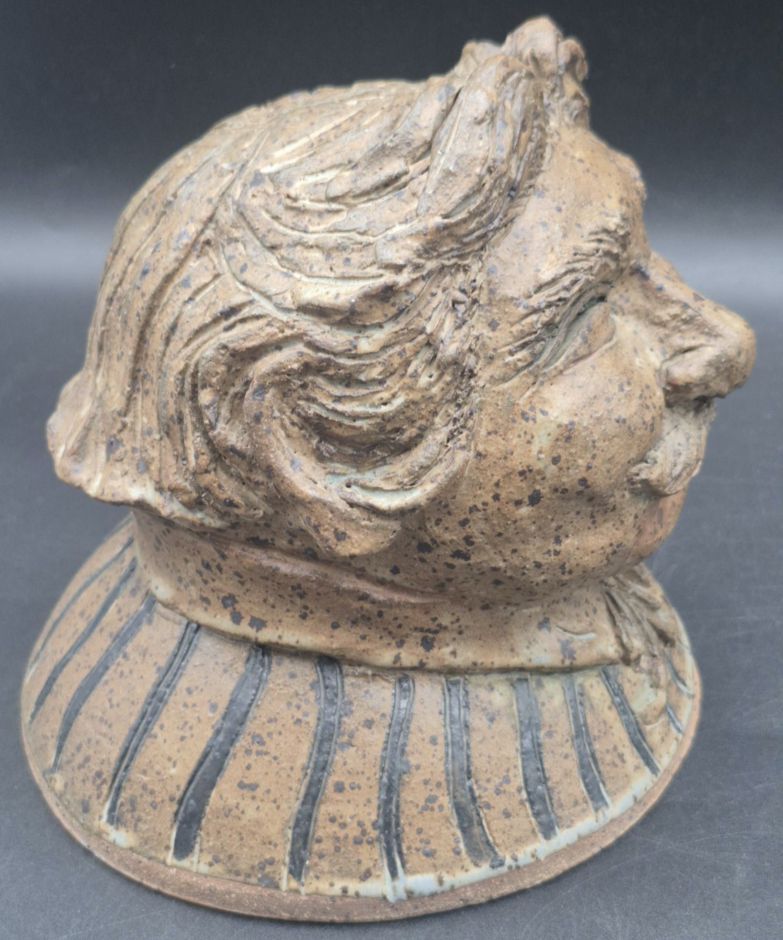 Pottery Sculpture Of A Man&rsquo;s Face By Ondre