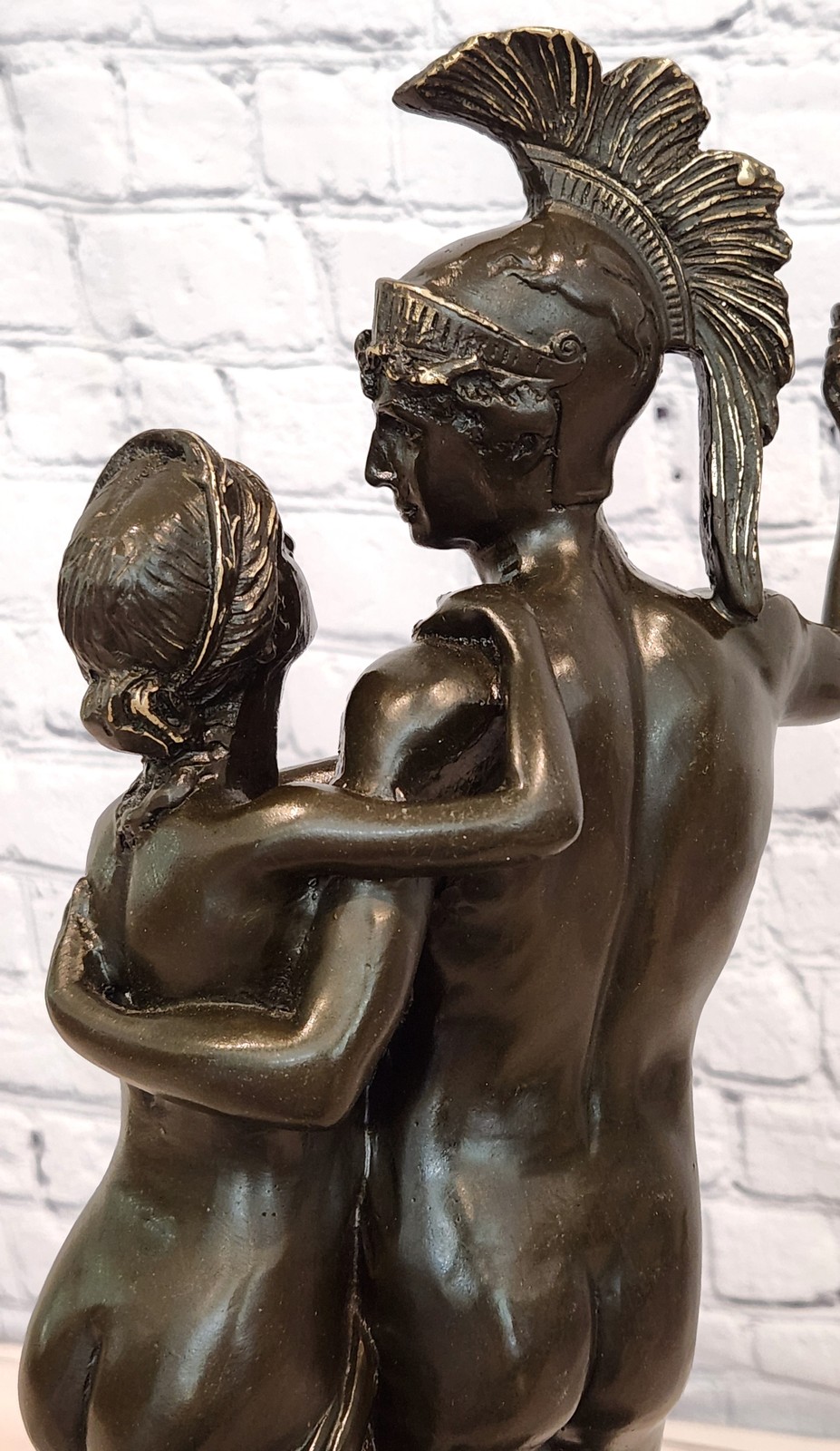 Bronze Mythological Couple Sculpture Mars and Venus Collectible Fine Art Deco
