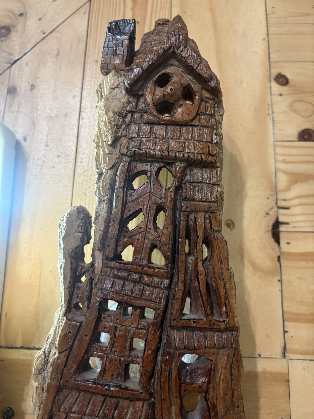 SALE!! VTG Wood BARK Carved Wall Art BY “SALTY” Of AZ!! Intricate OOAK!! Set(2)