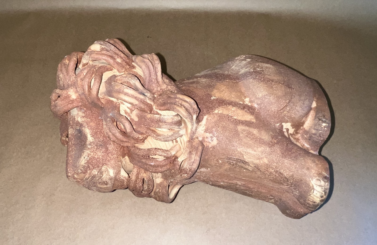 Vintage 1960 Aldo Londi Bitossi Italian Pottery Lion MCM Sculpture Figure
