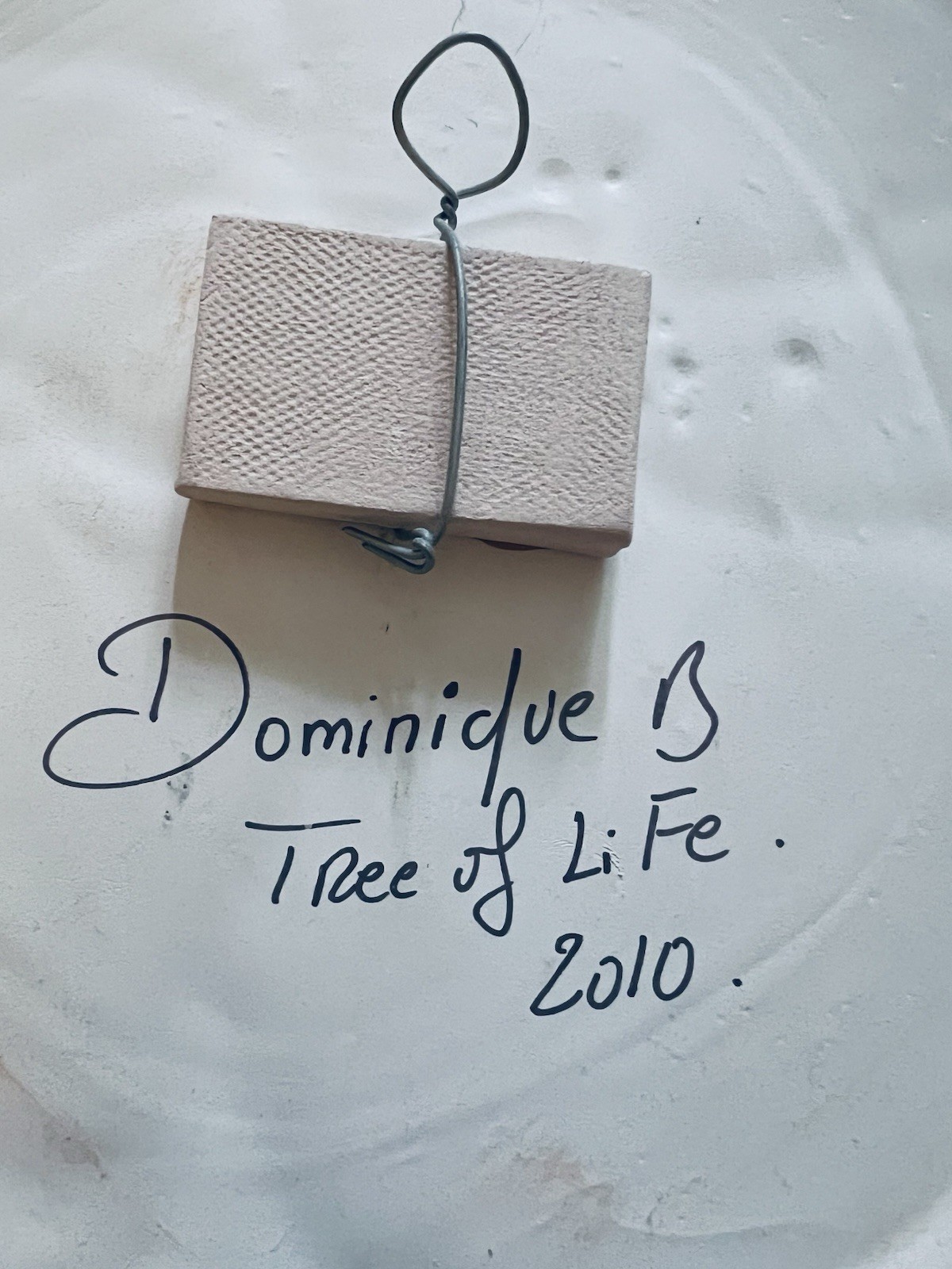 Dominique Blain Ceramic Sculpture Wall Plate « Tree Of Life” 2010. Artist Signed