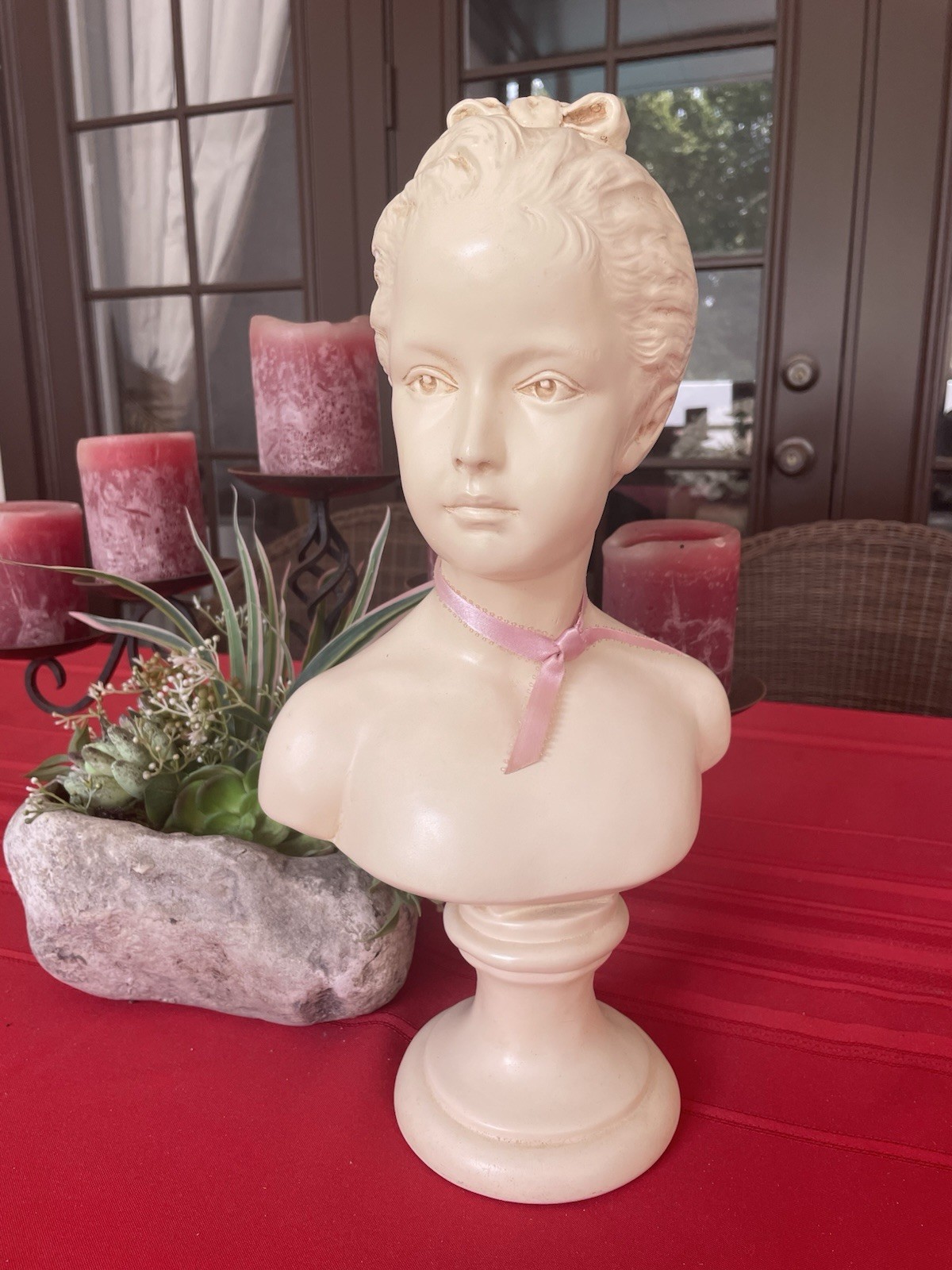 Reproduction 20th Century Bust Ceramic Jean Antoine Houdon 16”