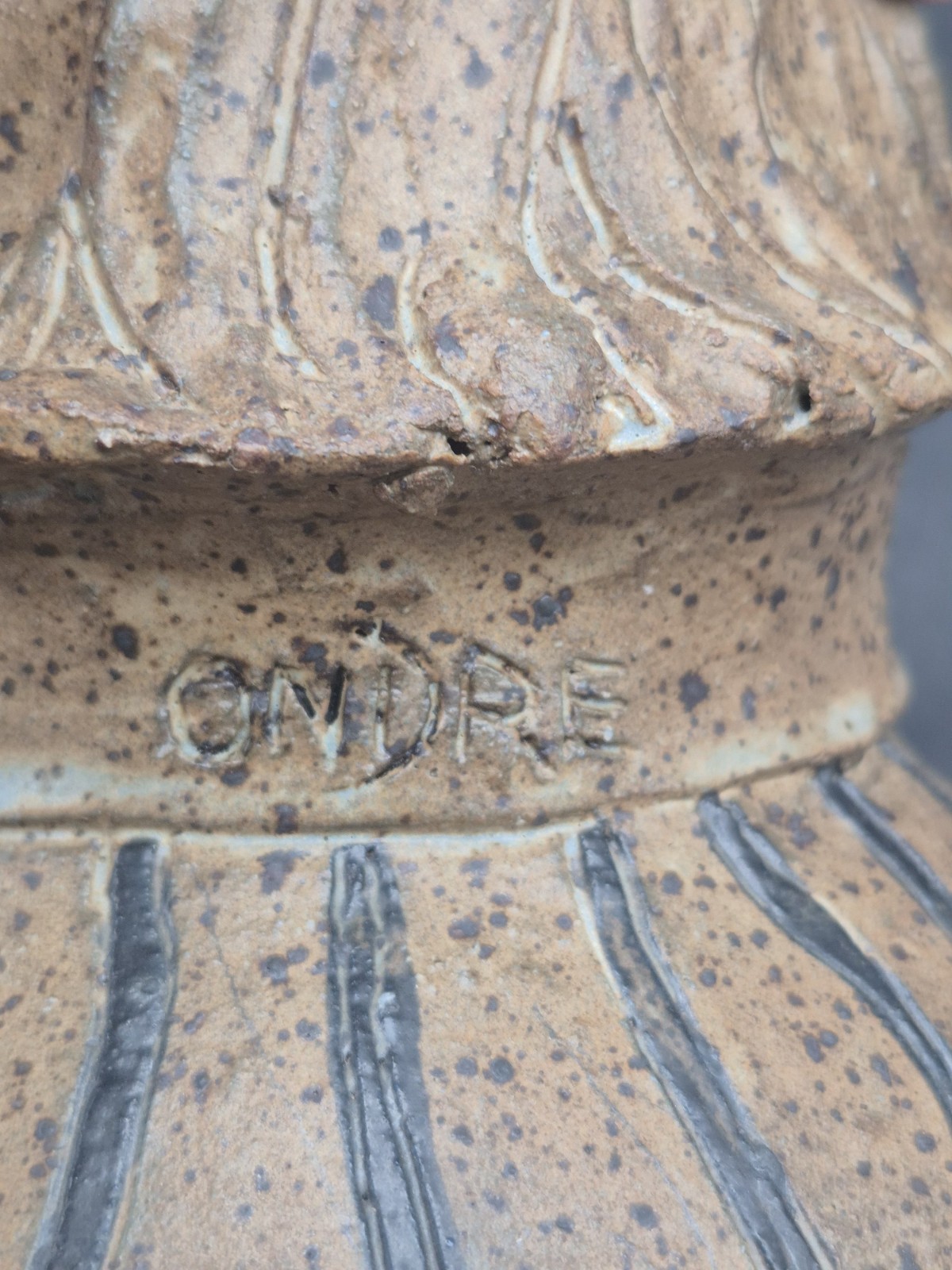 Pottery Sculpture Of A Man&rsquo;s Face By Ondre