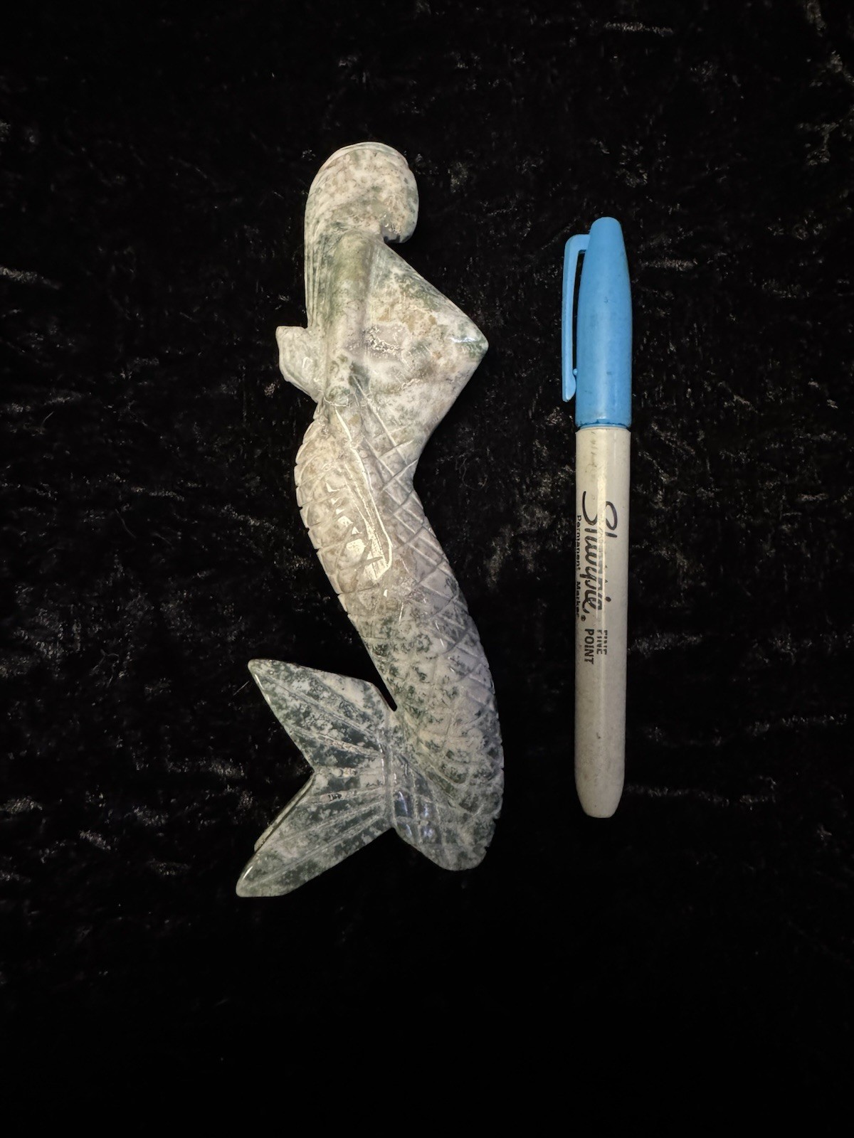 Tree Moss Mermaid Stone Figurine 6.75” 22.8Grams