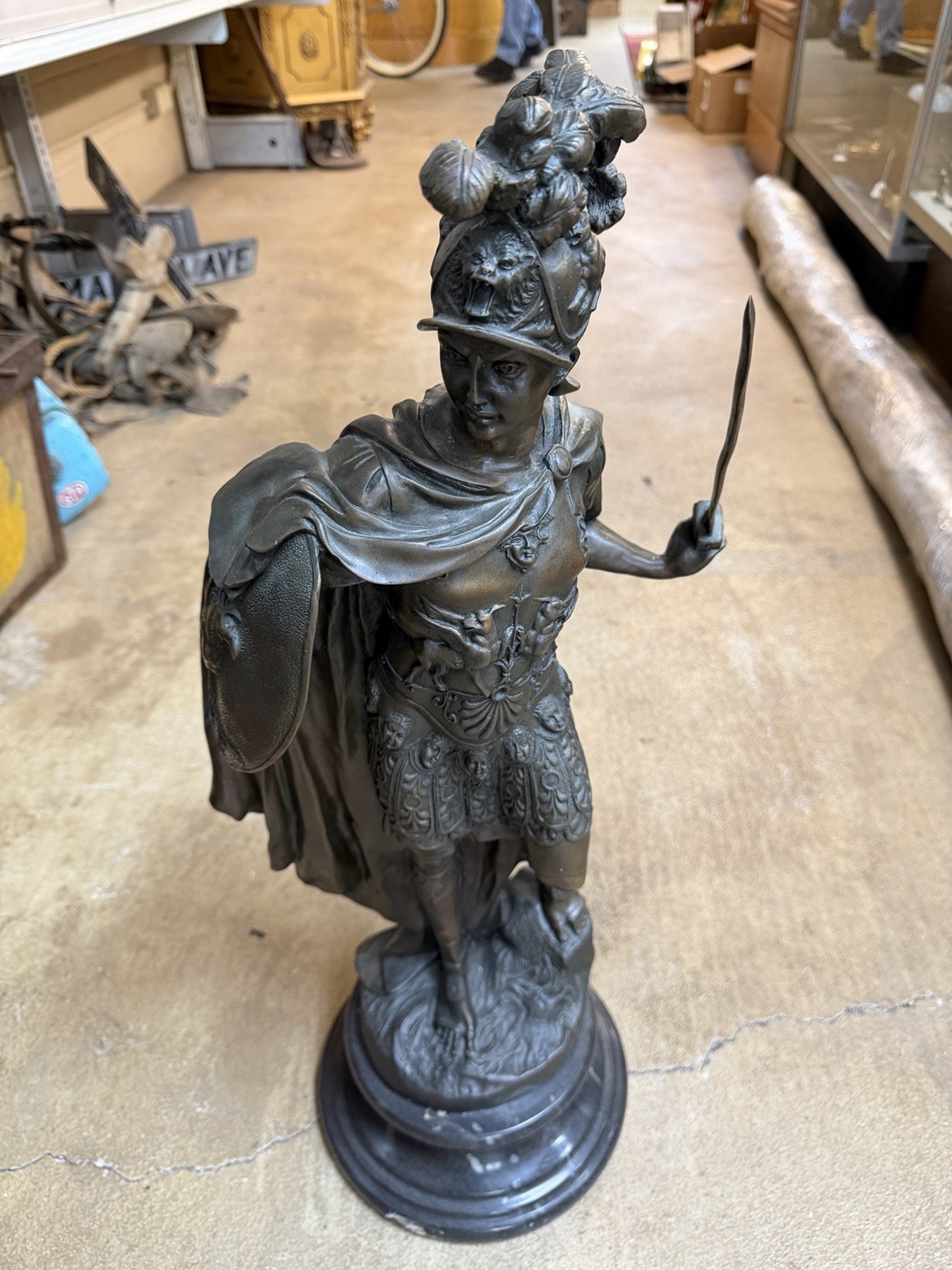 Vintage Bronze Statue Mars God Of War