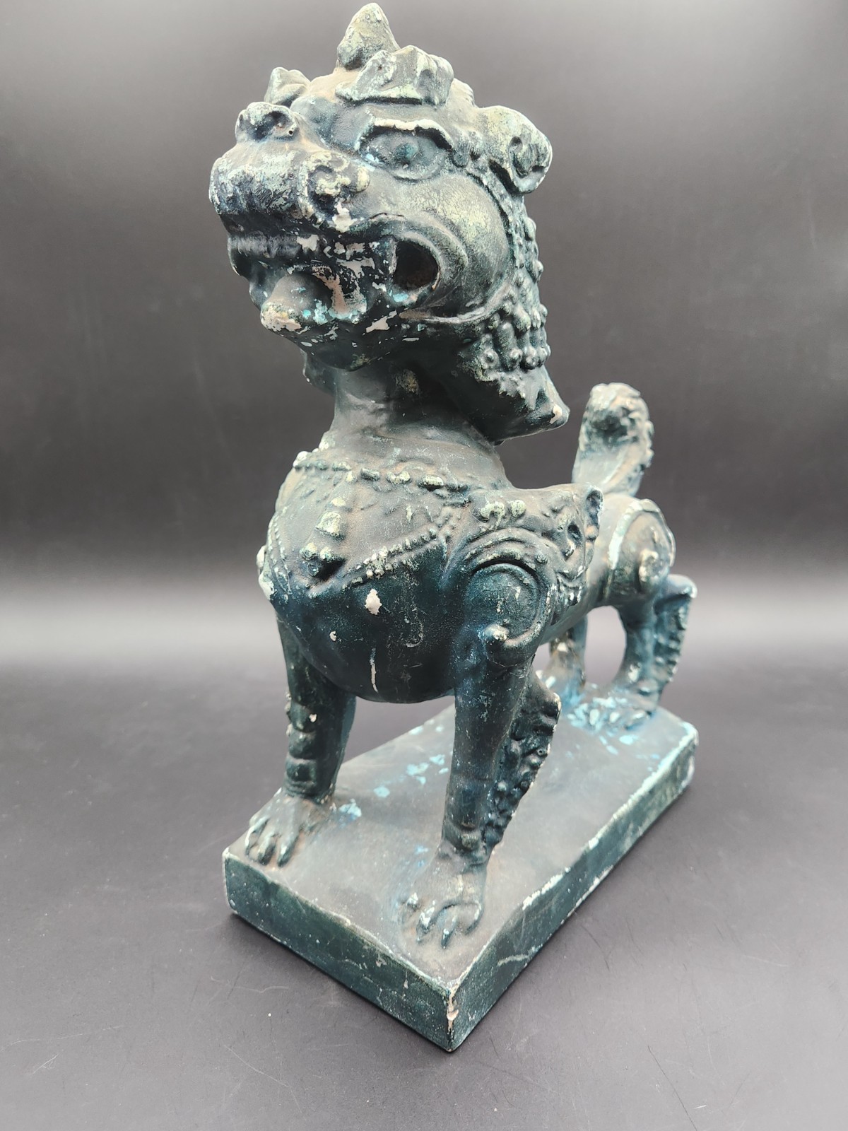 Austin Productions Style Green Chinese Foo Dog Statue – Vintage