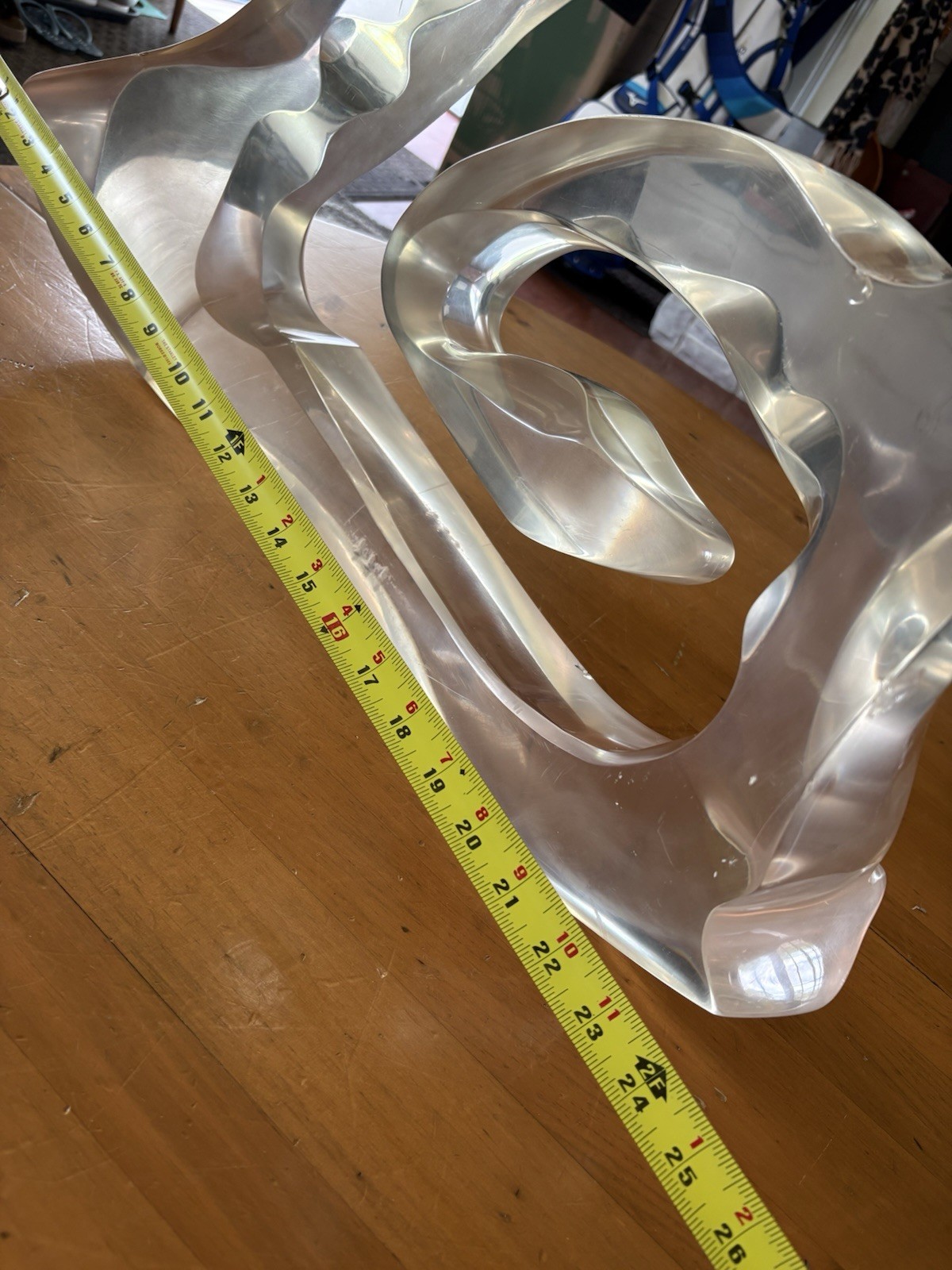 MCM Hivo Van Teal? Abstract Lucite Acrylic Sculpture-24×16.5×3.5-26 Pounds!