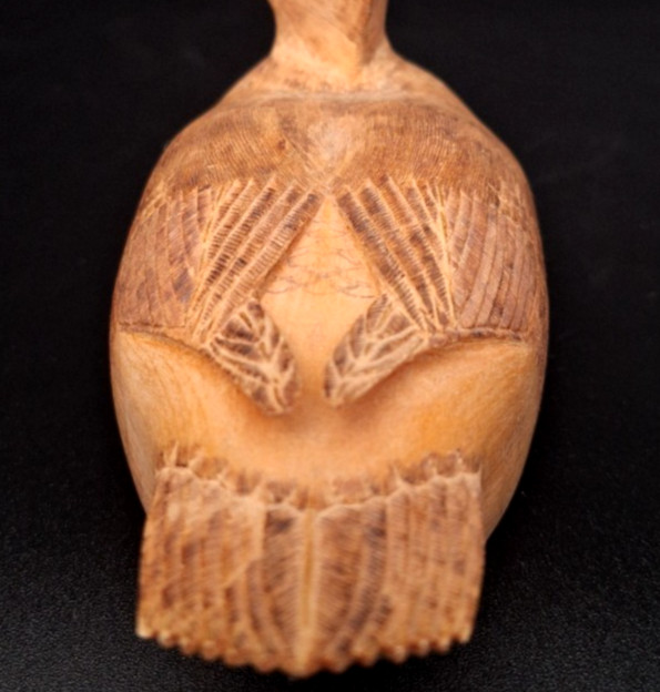 Vintage Hand Carved Solid Wood Duck – Signed – Stained
