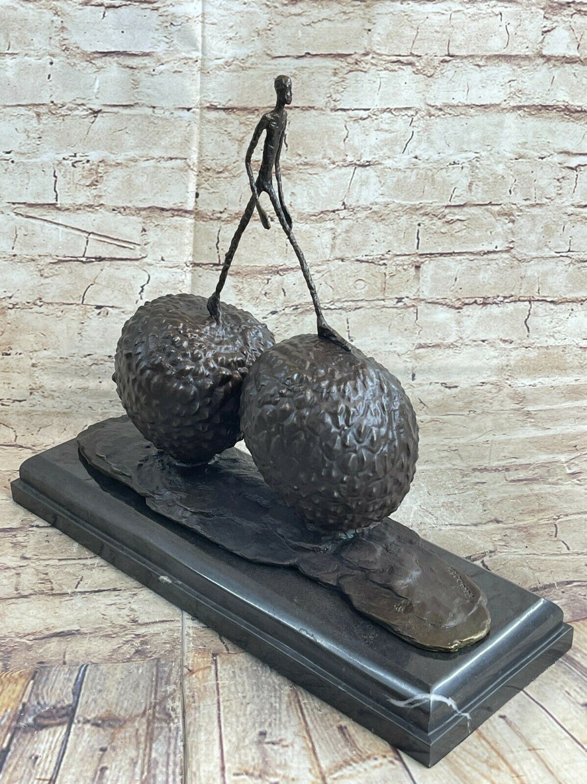 Bronze Modernist Nude Sculpture Giacometti Style Mid Century Man Figure Artwork