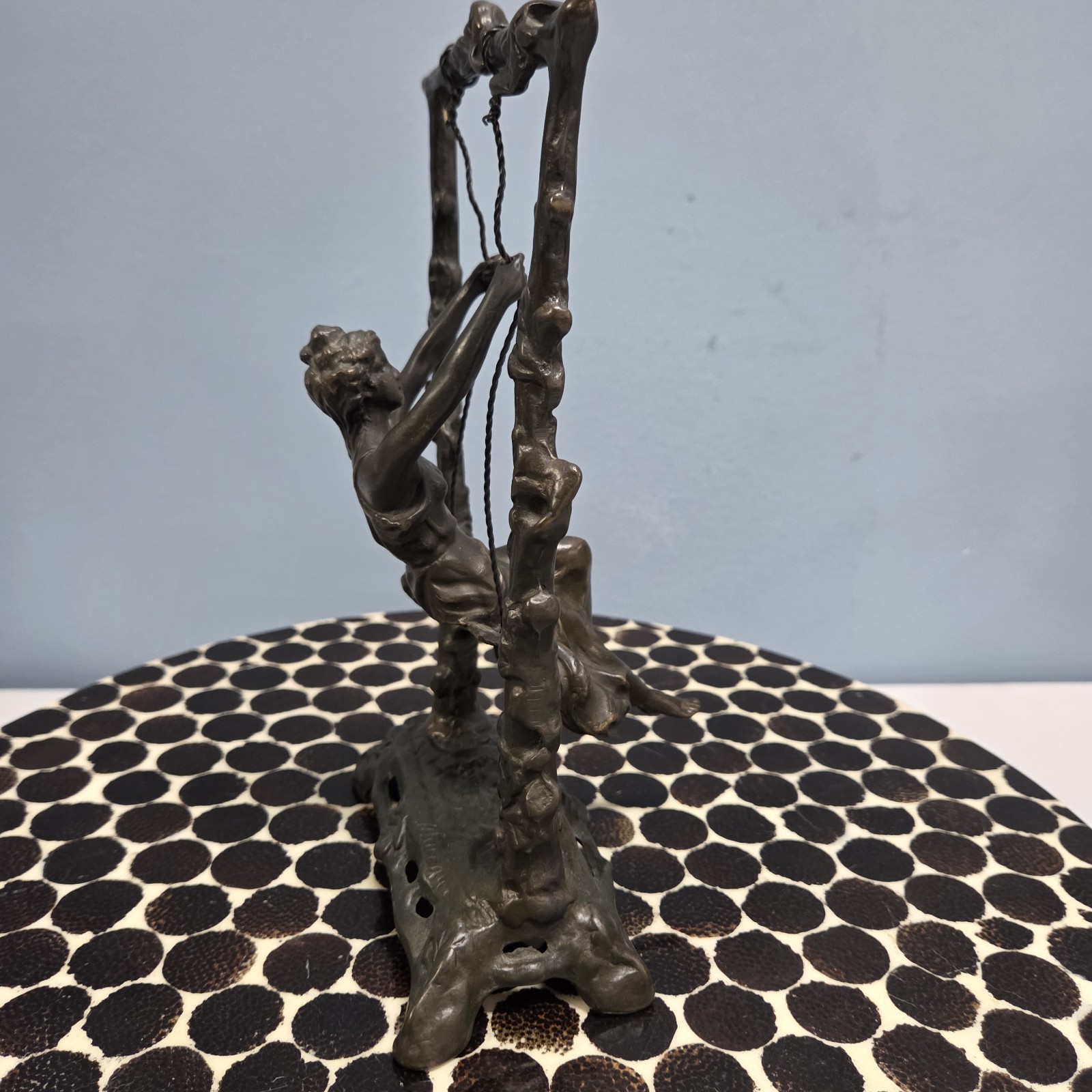 Vtg Art Nouveau Auguste Moreau Lady Girl On A Swing Bronze. Very Nice Casting!