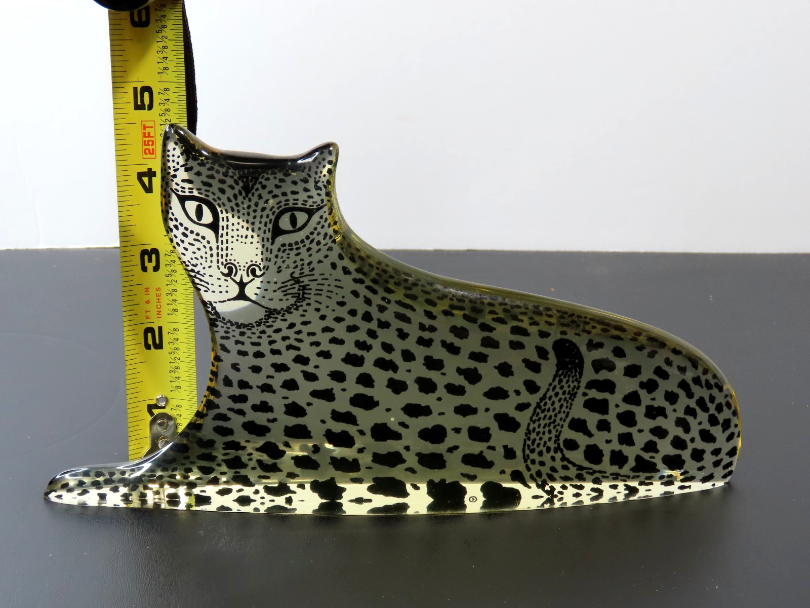 Vintage Abraham Palatnik Lucite Cheetah Leopard Sculpture