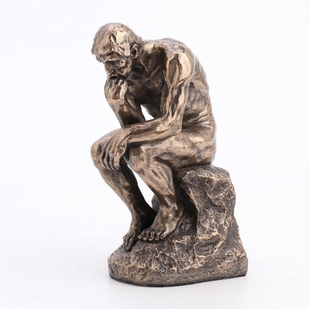 Veronese Design 8&Prime; Rodin The Thinker Cast Resin Statue Bronze Finish