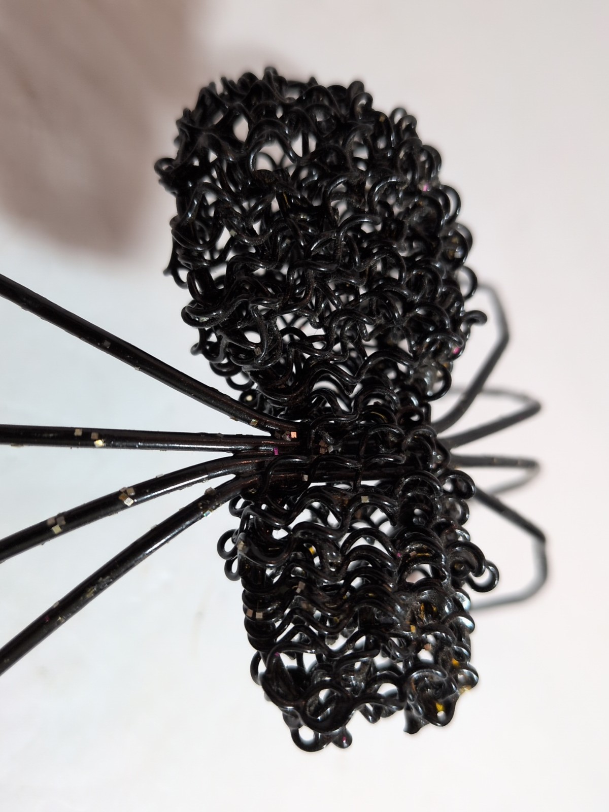Decorative Wire Spider Sculpture 2.25&Prime;T 3.5&Prime;L 5.5&Prime;W