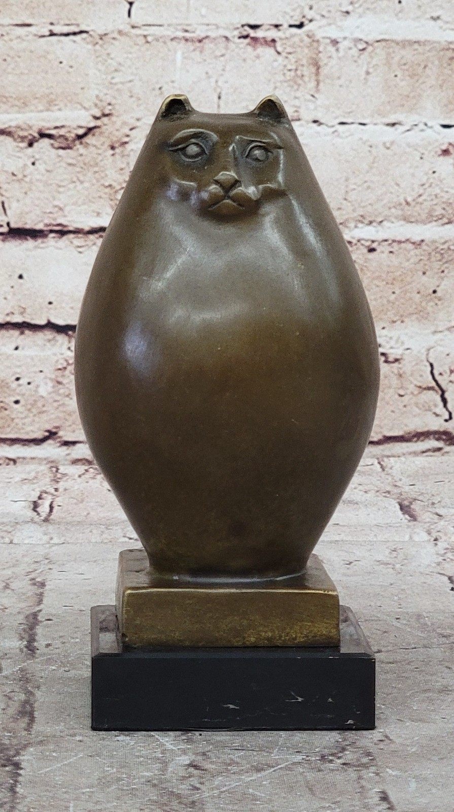 FERNANDO BOTERO « The Cat » Lovely Bronze Sculpture, Sealed, Signed Figurine Decor