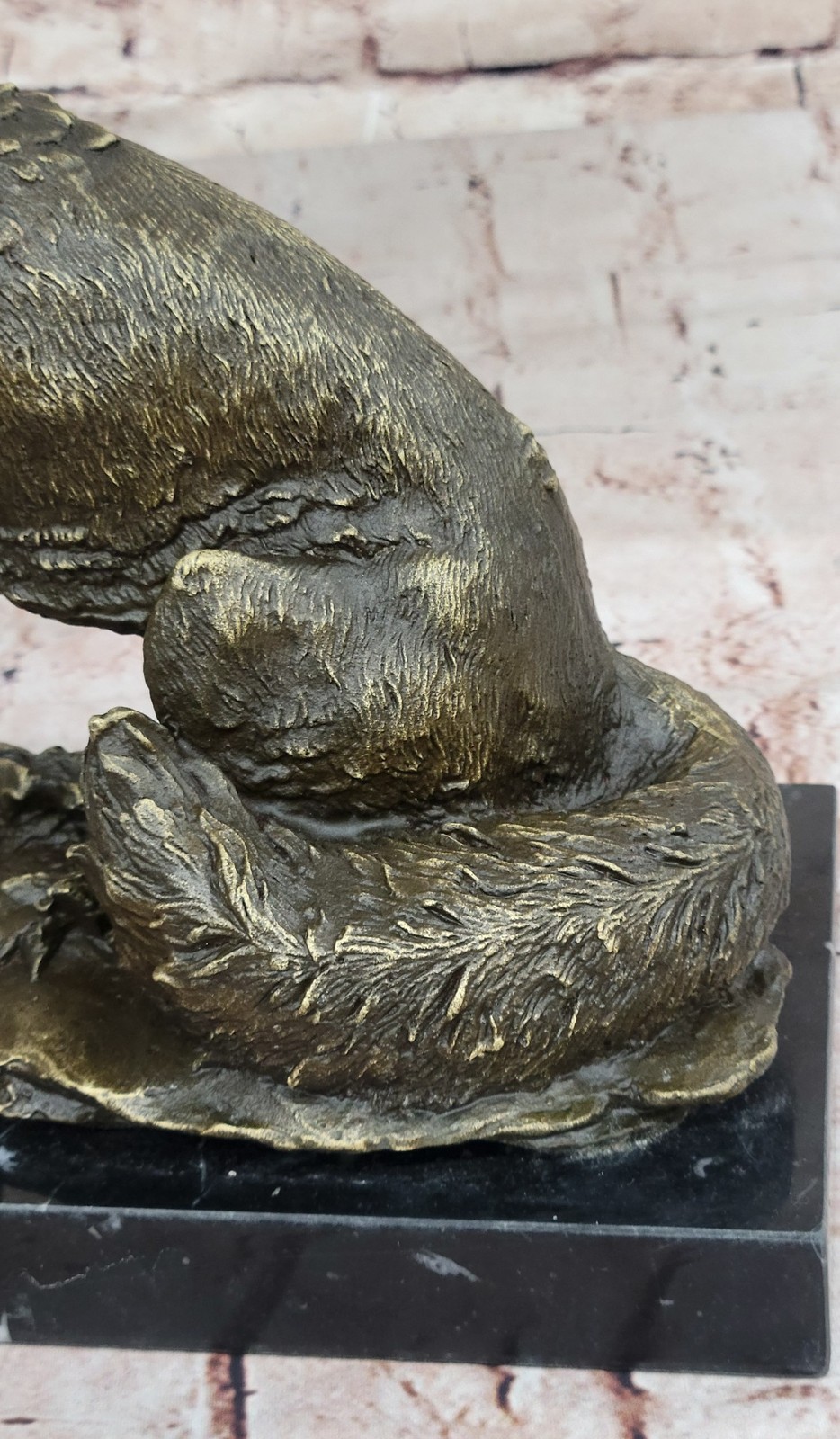 Signed Original Hot Cast Fox Shy Animal Bronze Sculpture by Williams Figurine