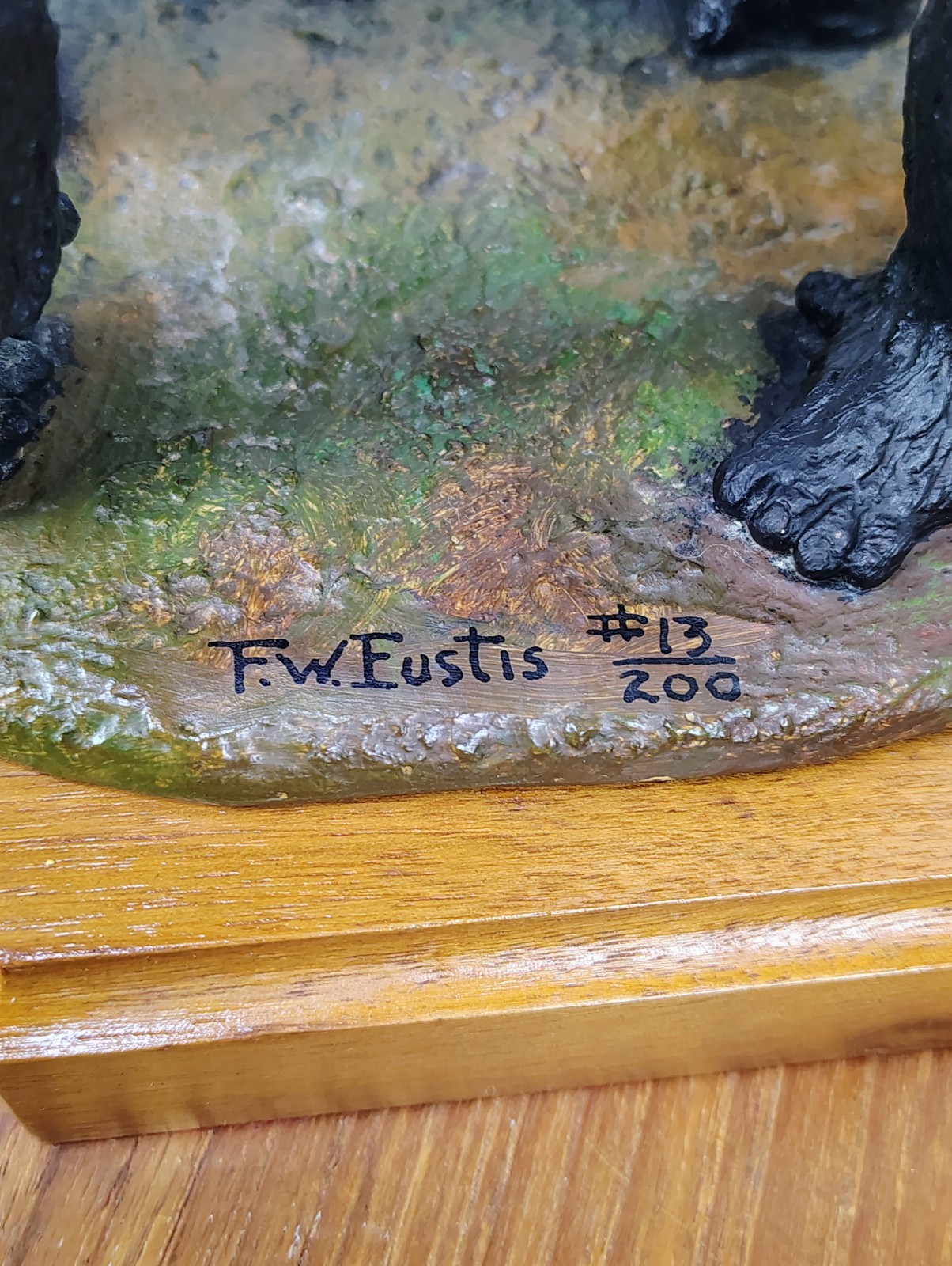 Vintage Francis W Eustis Signed Resin Gorilla Animal Sculpture Statue #13 of 200