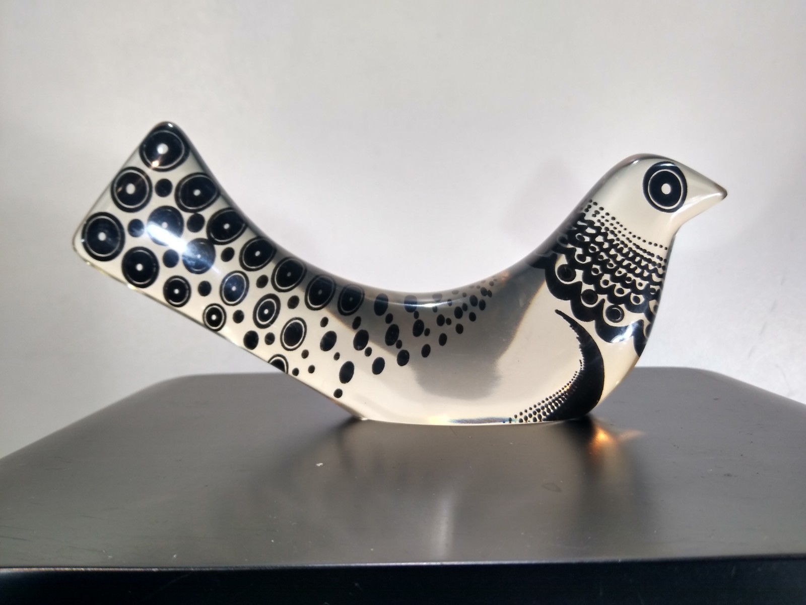 Abraham Palatnik Lucite Acrylic Op Art Bird Sculpture Vtg Modern Brazil MCM 8.5&Prime;