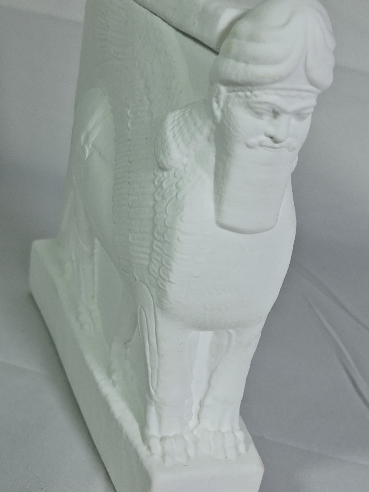 Lamassu Mesopotamia Mythological 3D Printed Statue Sculpture Pure White Nice