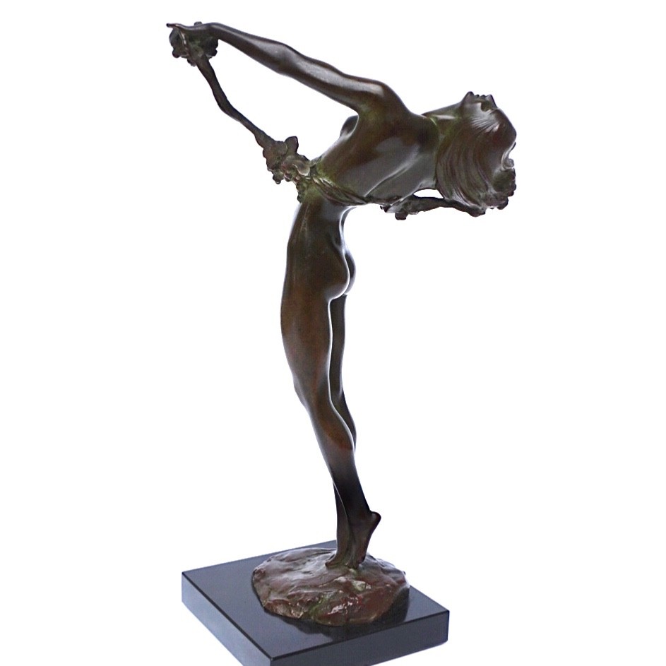 Harriet Frishmuth 1923 Bronze Of The Vine
