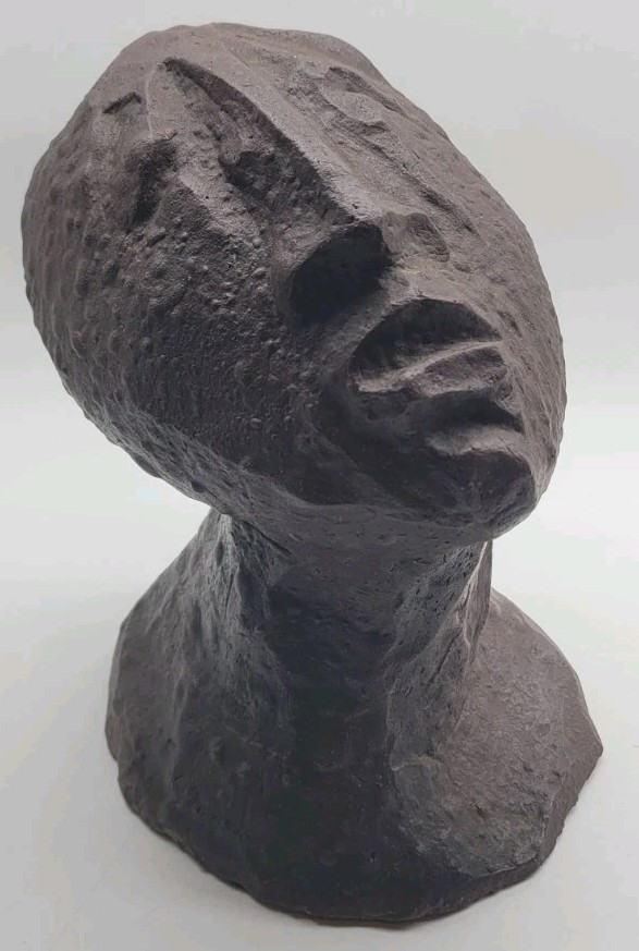 Abstract Cubism Sculpture Statue 1960s Art Vintage Mid Century Head Not Picasso