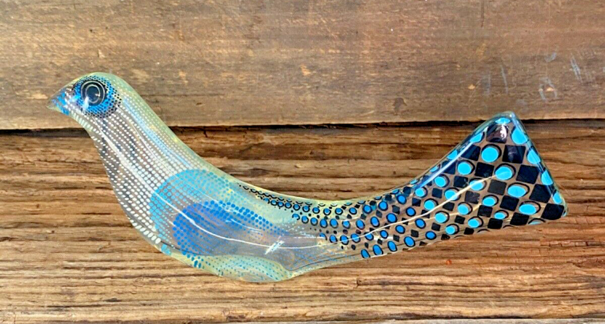 Abraham Palatnik Lucite Acrylic Op Art Bird Sculpture Vtg Modern Brazil MCM 8.5&Prime;