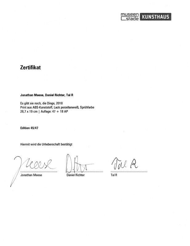 DANIEL RICHTER JONATHAN MEESE TAL R 2018 SIGNED LIMITED EDITION MULTIPLE COA