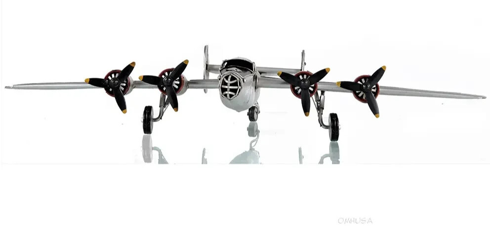 Consolidated B-24 Liberator 1941 Bomber Metal Model 13.25&Prime; WWII Airplane Decor