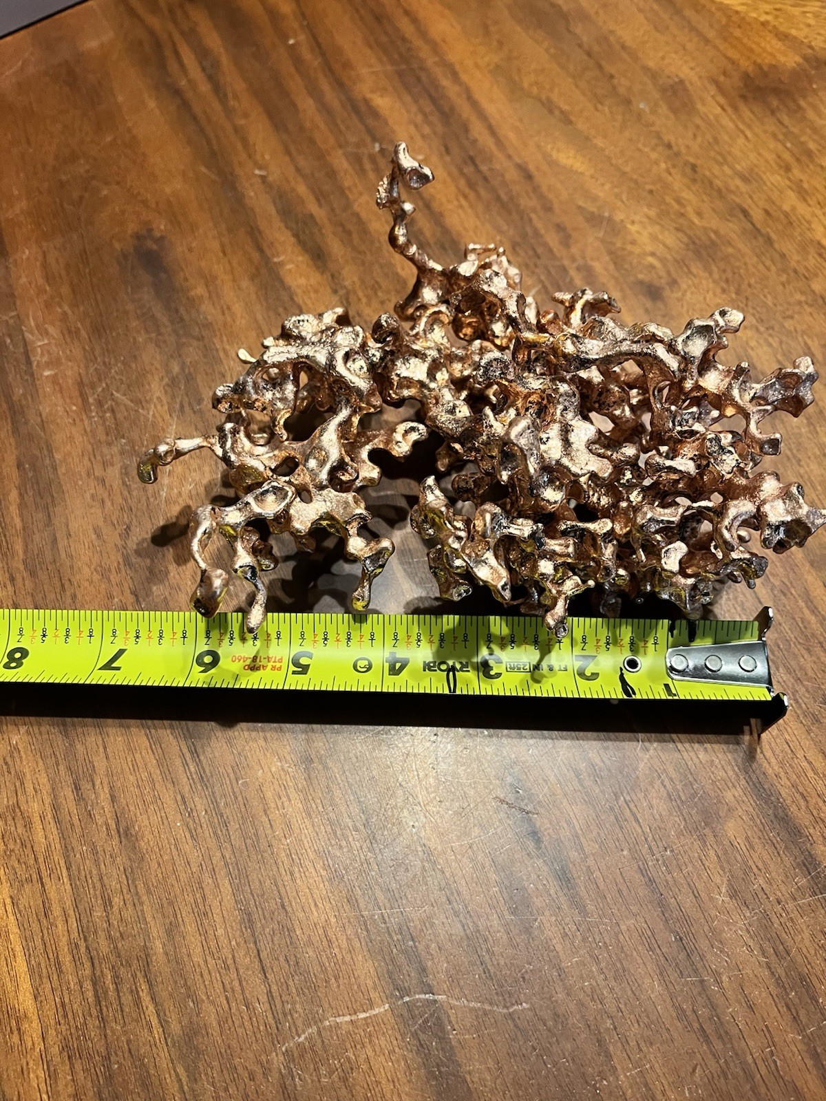 Copper Coral Hand Poured Copper Art Piece Abstract Sculpture Modern Art