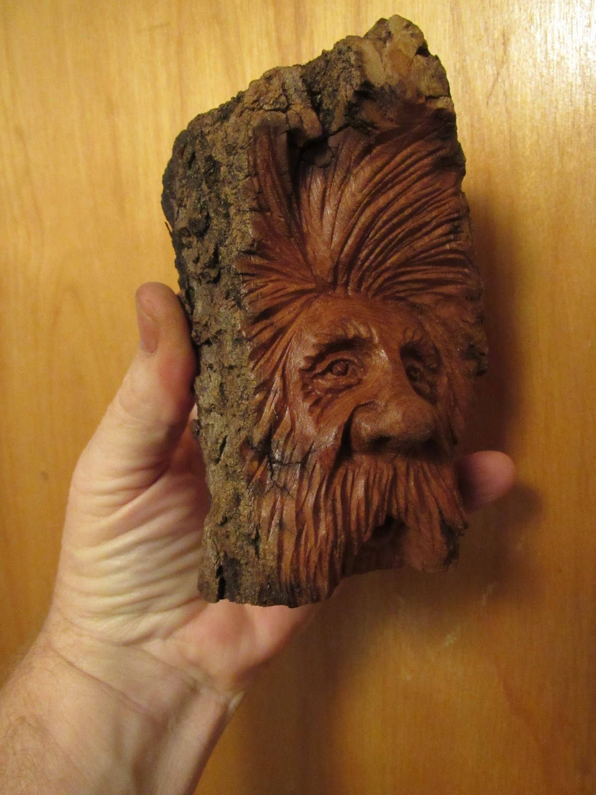 Wood Spirit Carving Wood Spirit Bark Spirit Tree Spirit Gnome Wizard #8