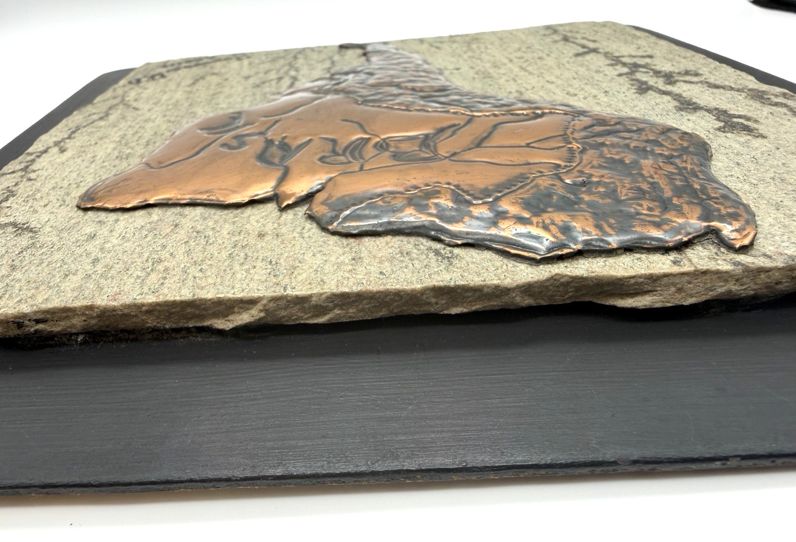 Vintage Johannes Wilhelmus Van Dartelen Copper Brazil on fossilized stone art
