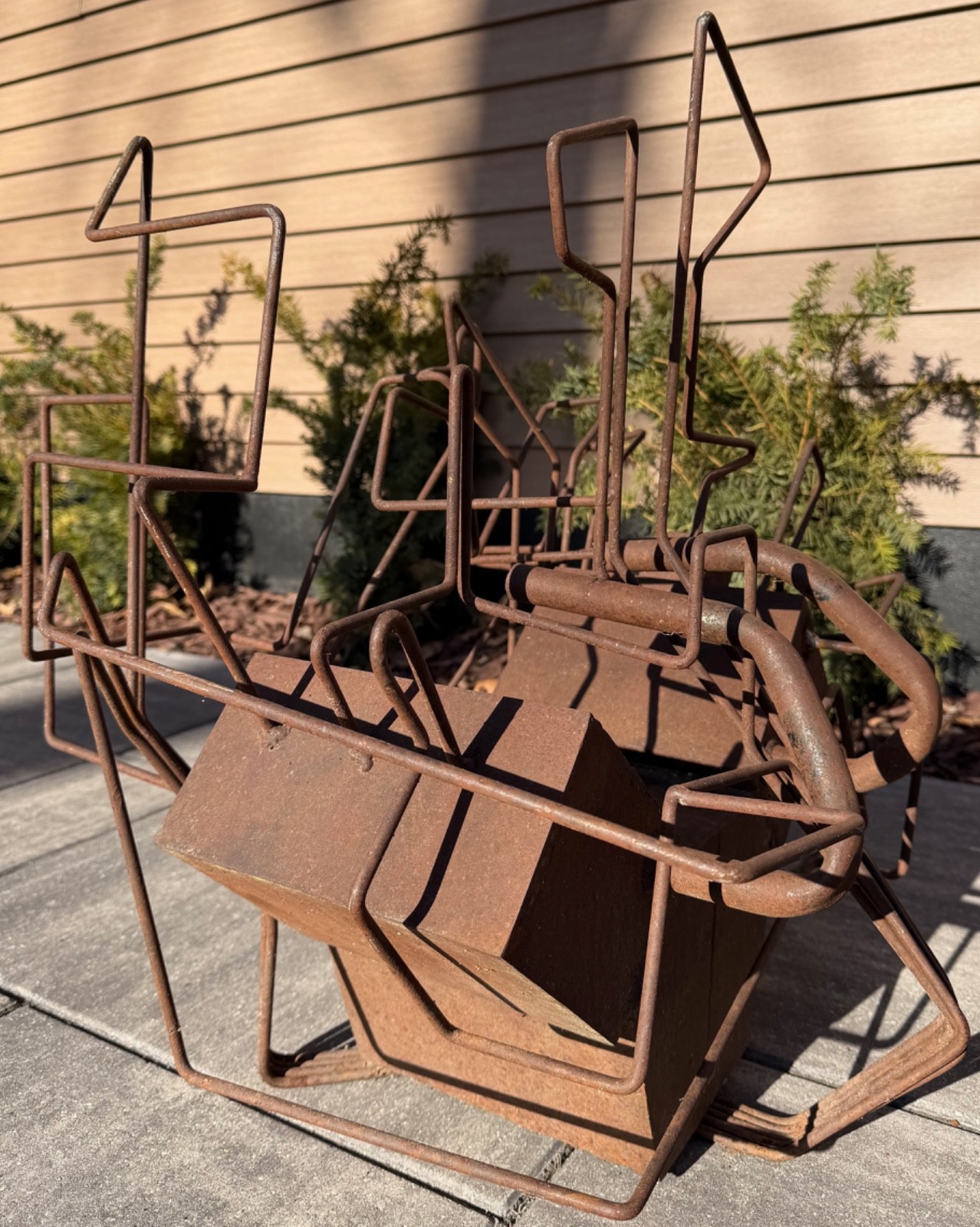 Handmade Vintage Steel Metal Sculpture Modern Abstract Unique Unusual Art 1970s
