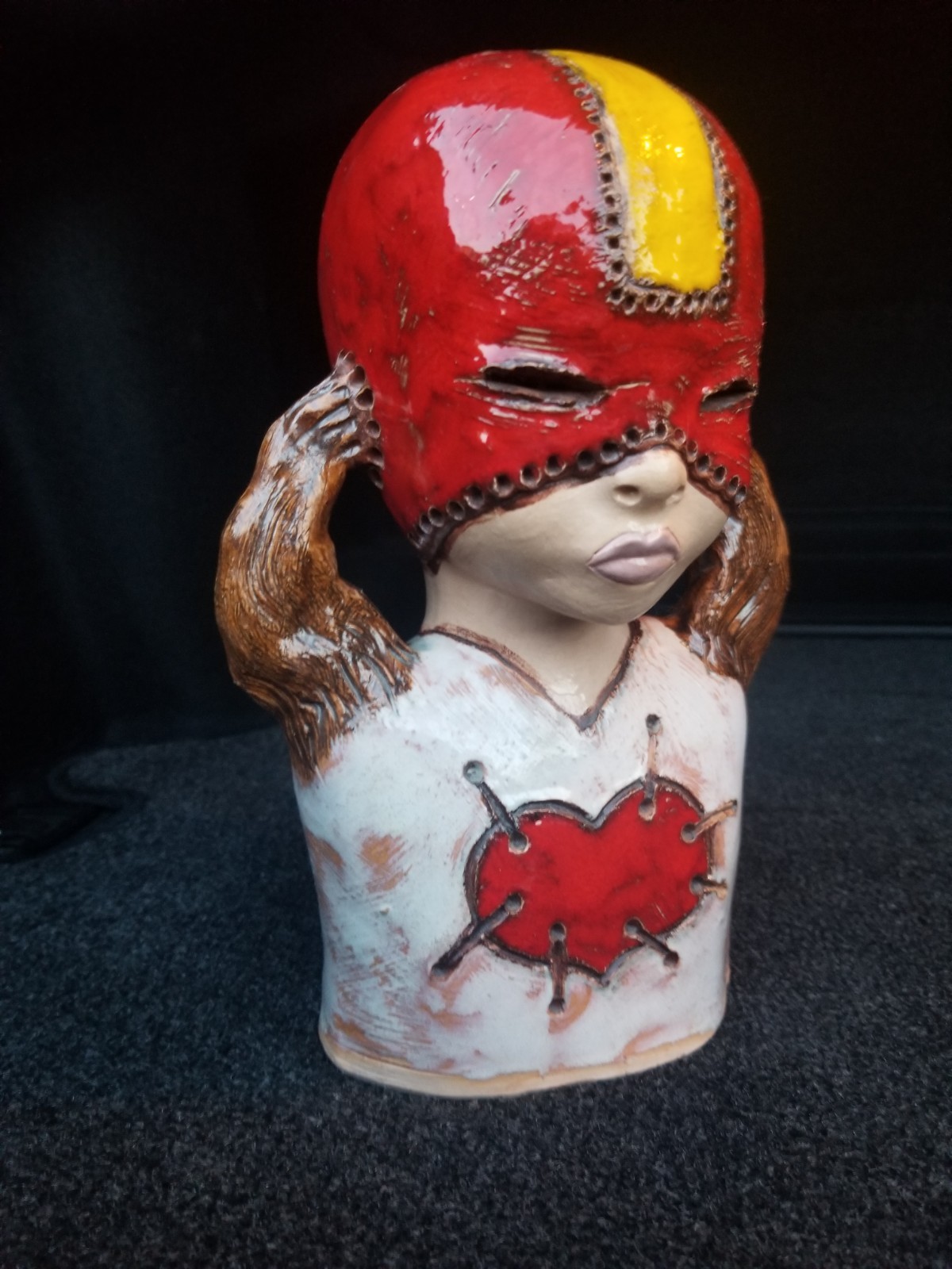 IWO RYNKIEWICZ (aka KOBRON) Ceramic Sculpture « Kid 106 » (2013)