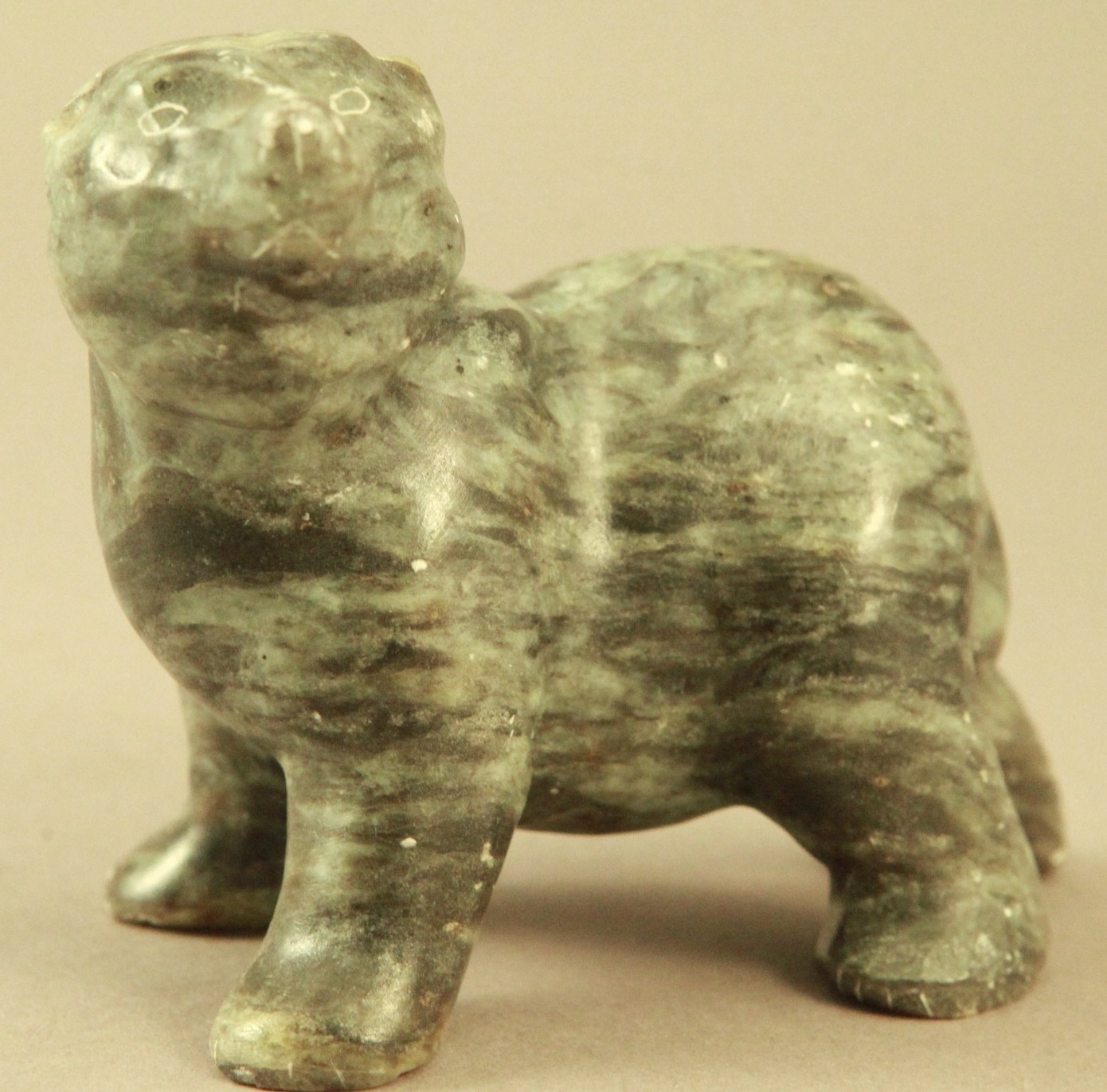 Early Ron Ekemo Soapstone Bear Sculpture Signed Ekemo 1970&rsquo;s 3.25&Prime; Tall