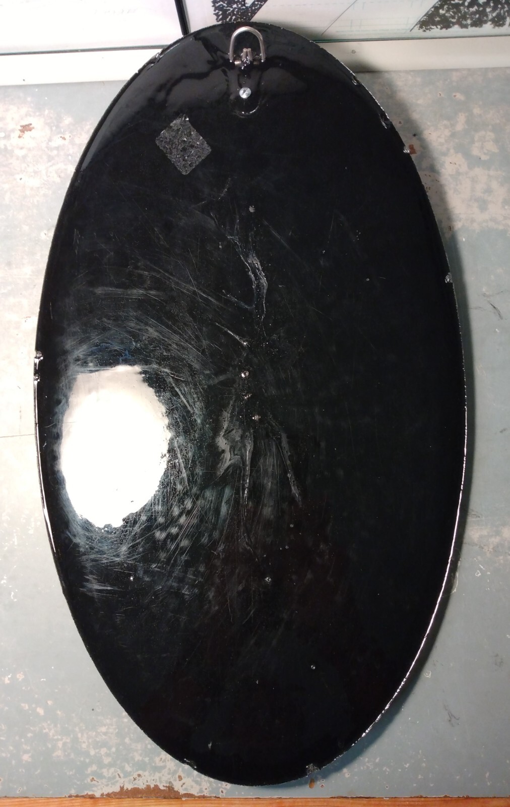 Mariya K Bas SIGNED Relief Oval Hanging Wall Sculpture Woman Goddess Portrait